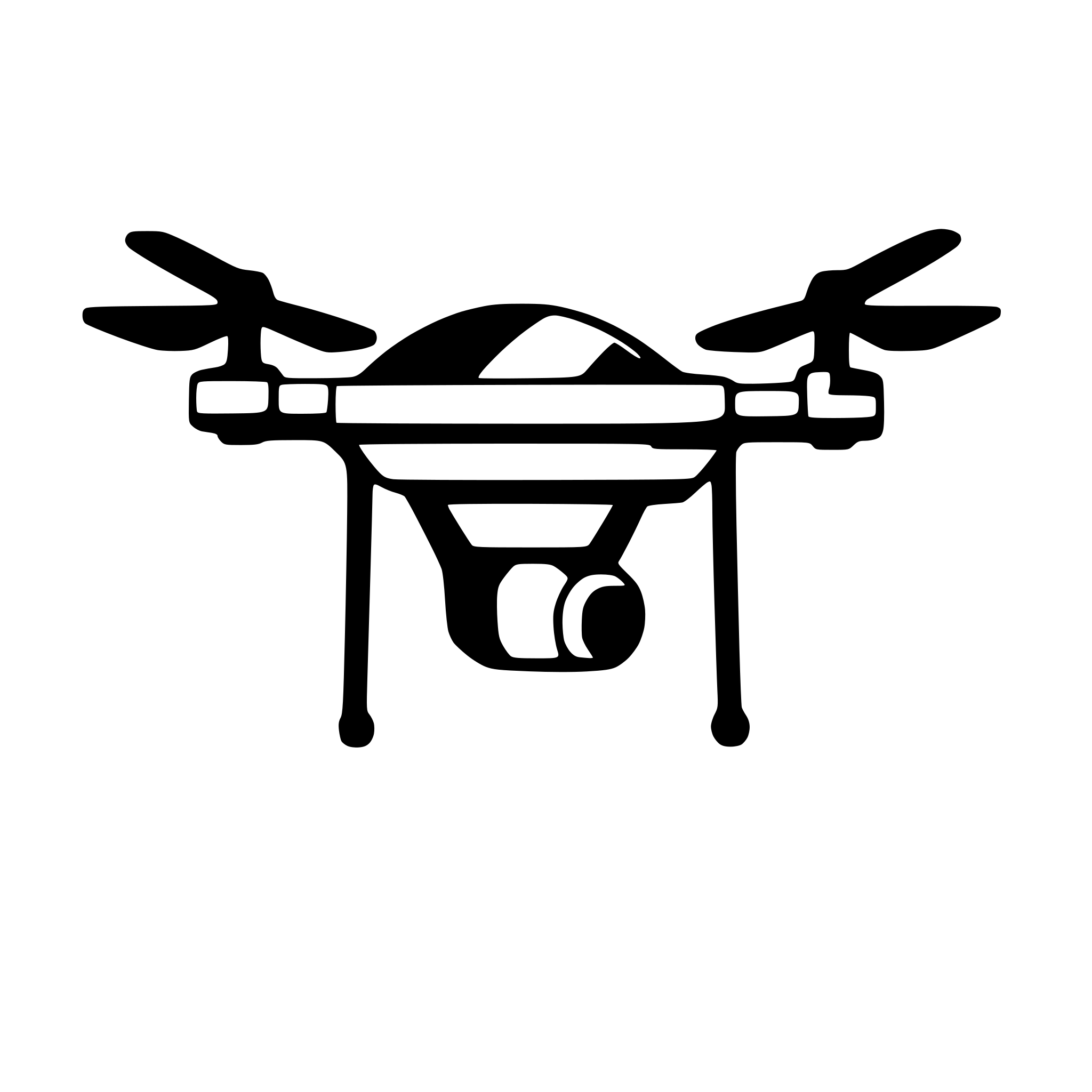 AI-generated SVG of a Y axis view of an uav drone