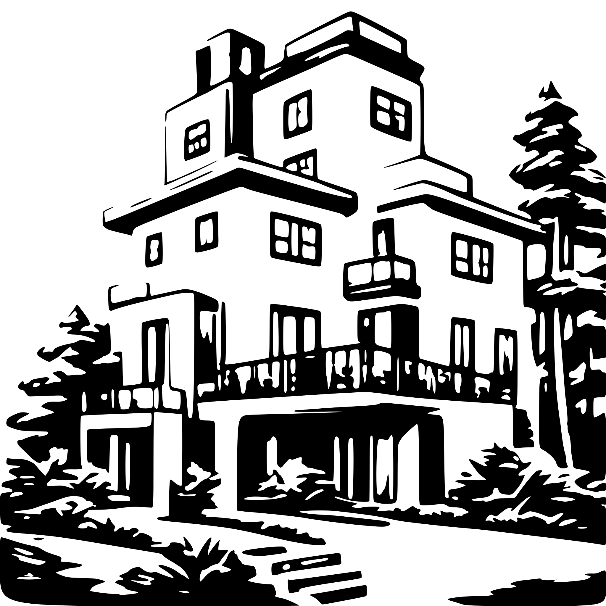 AI-generated SVG of a modern house
