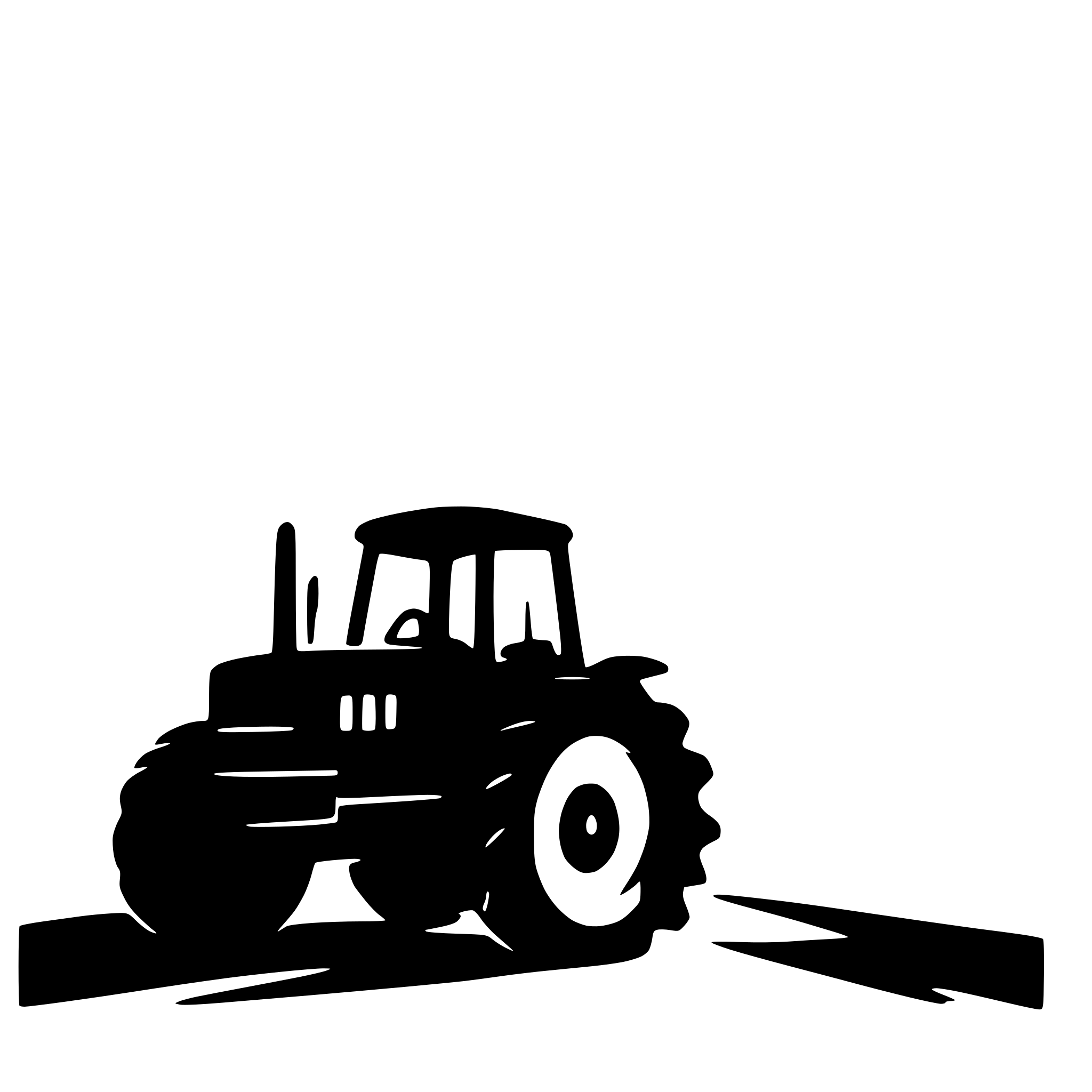 AI-generated SVG of a simply tractor silhouette