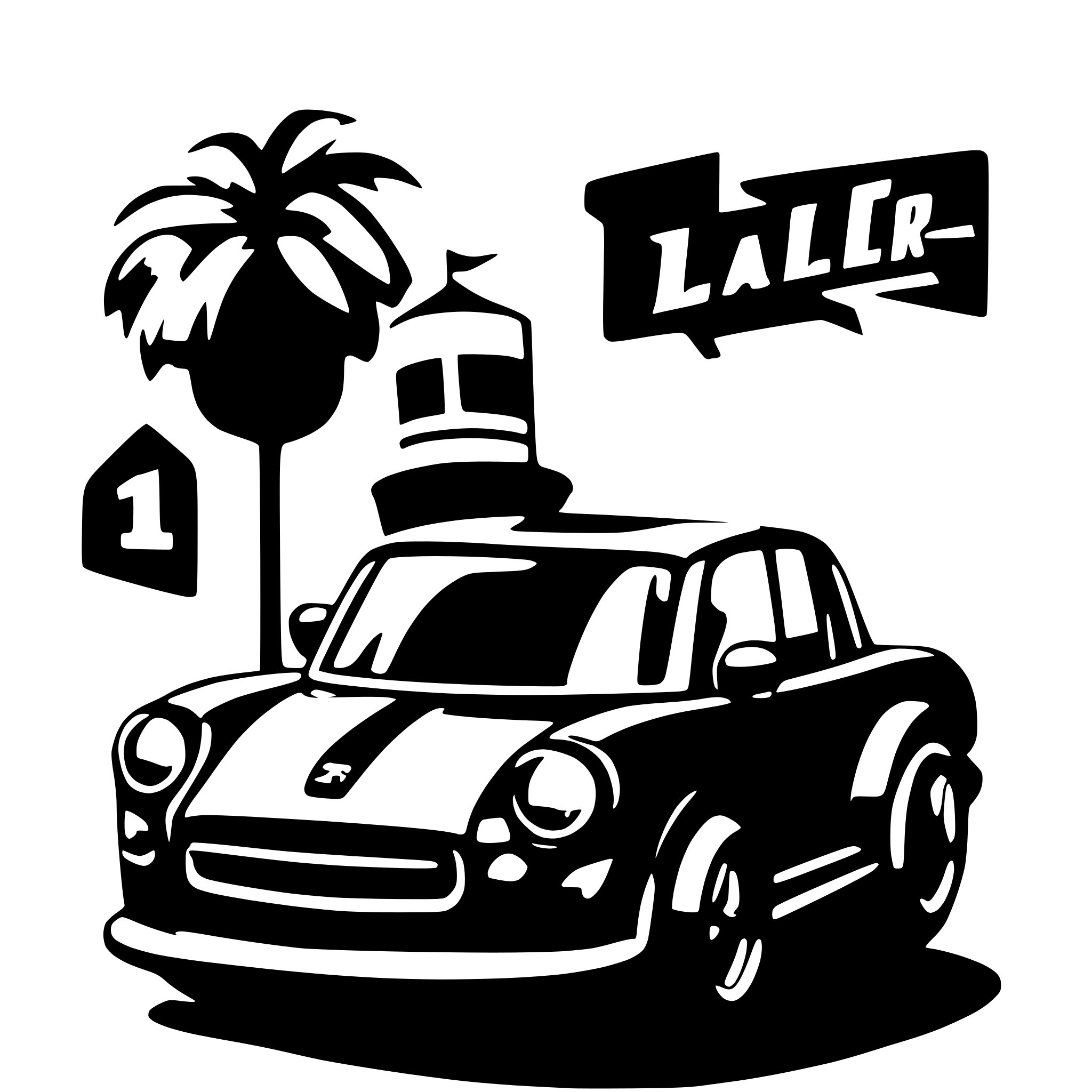 AI-generated SVG of a mini grand prix birthday invitation card