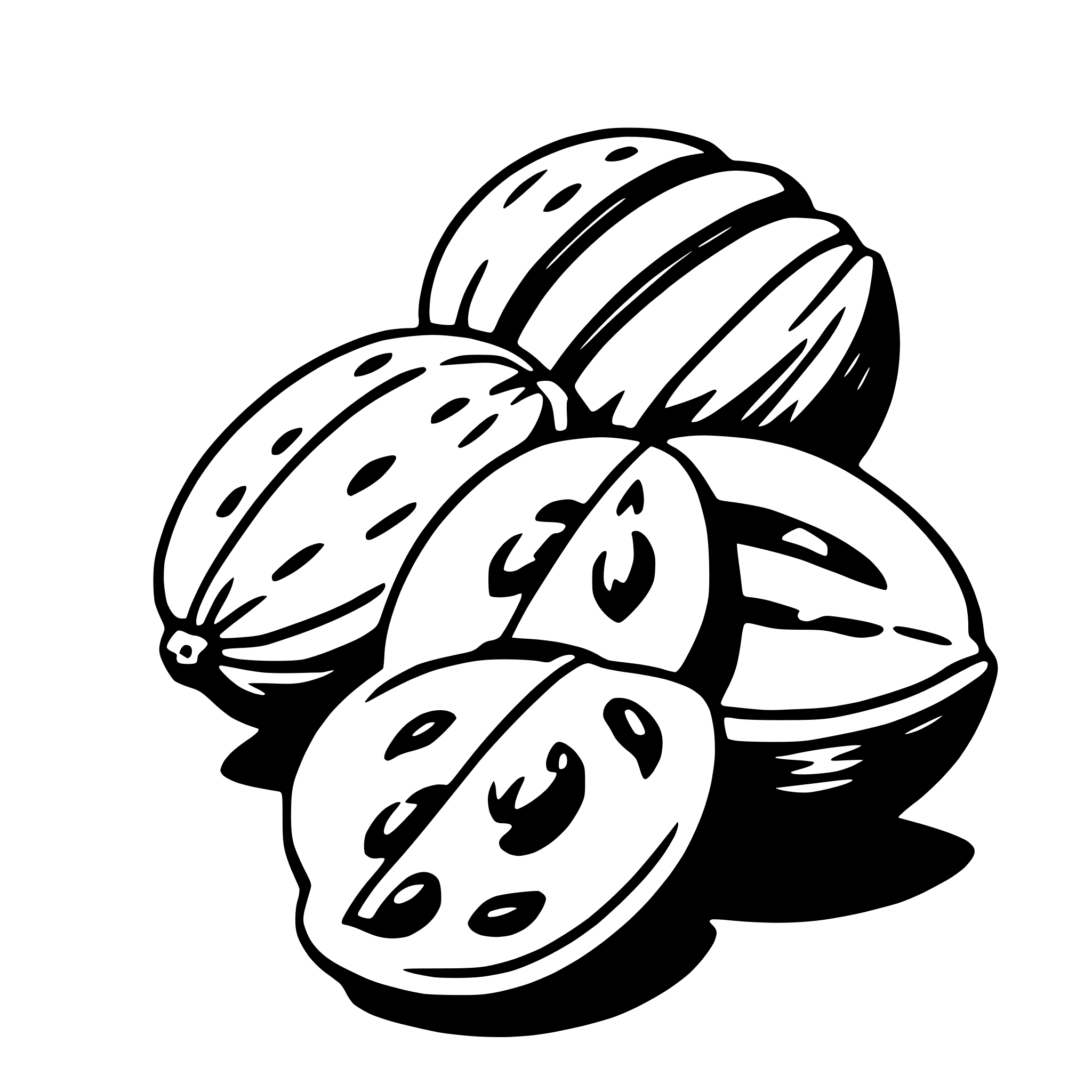 AI-generated SVG of a walnut