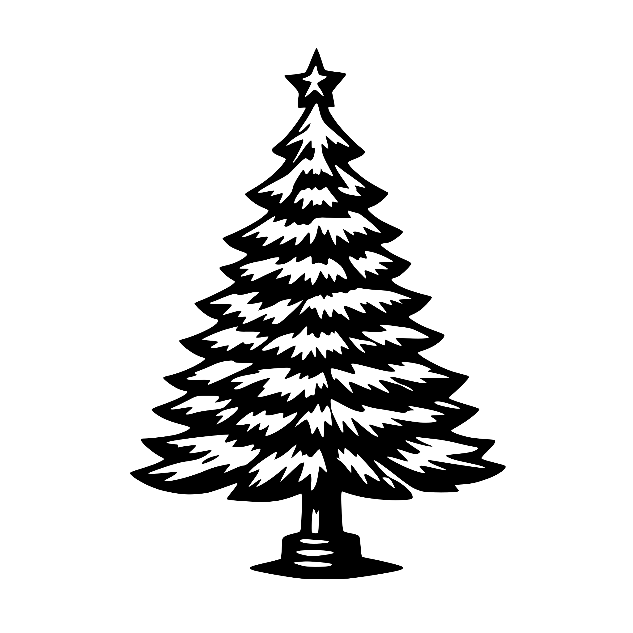 AI-generated SVG of a Christmas tree with lights