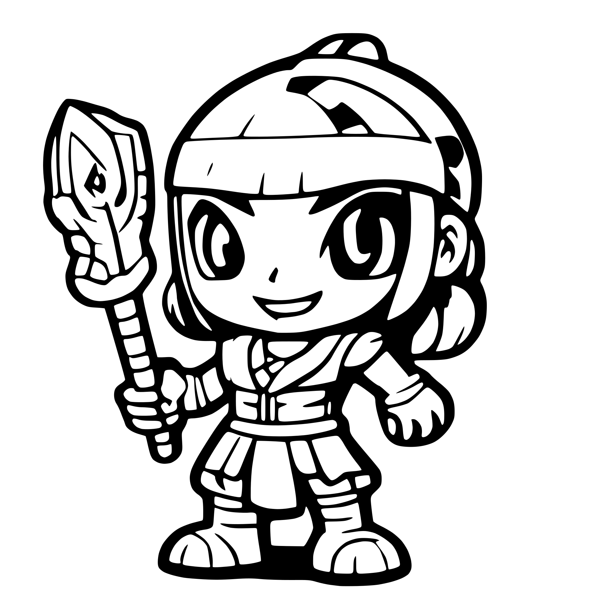 AI-generated SVG of 'snake warrior'
