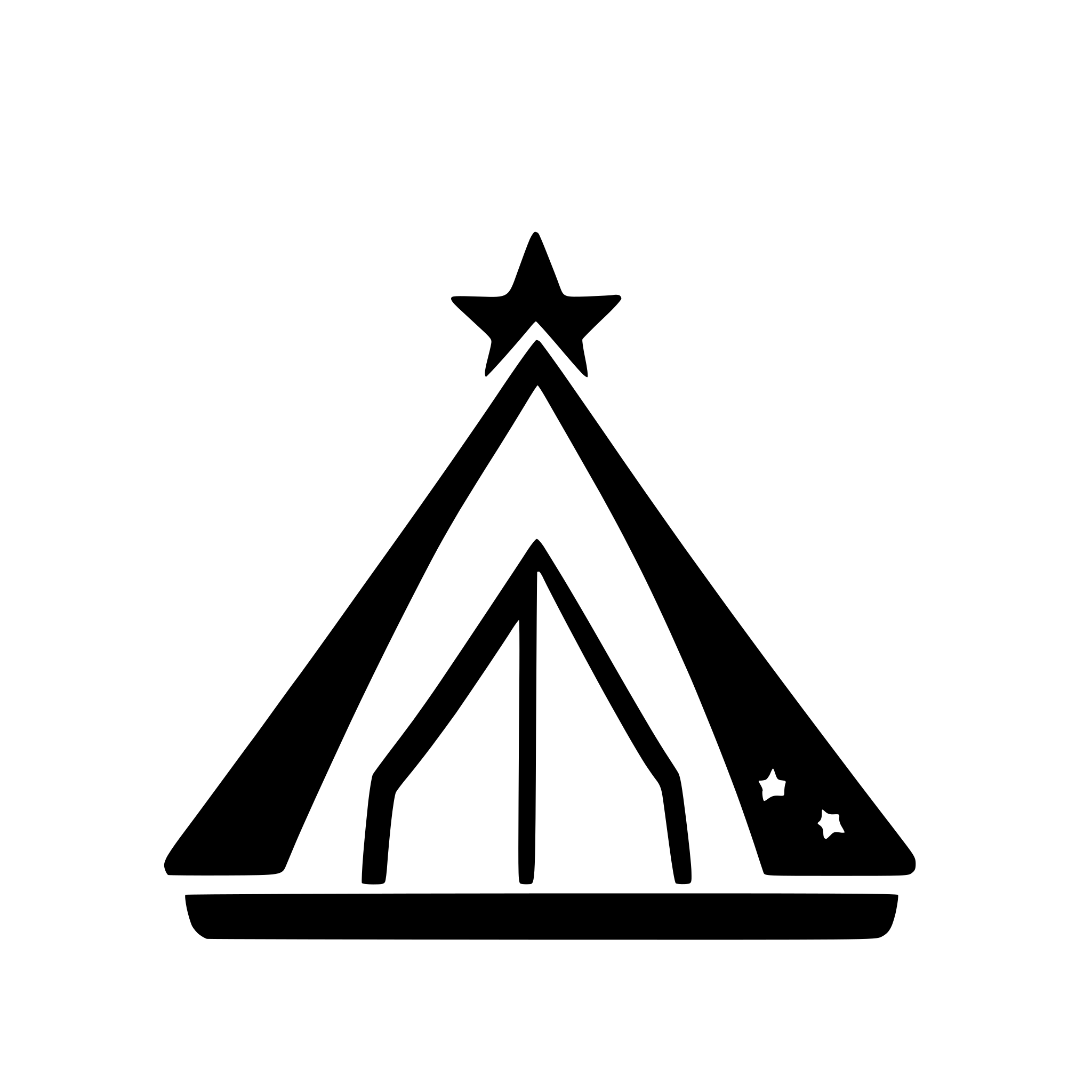 AI-generated SVG of a tent under starry sky