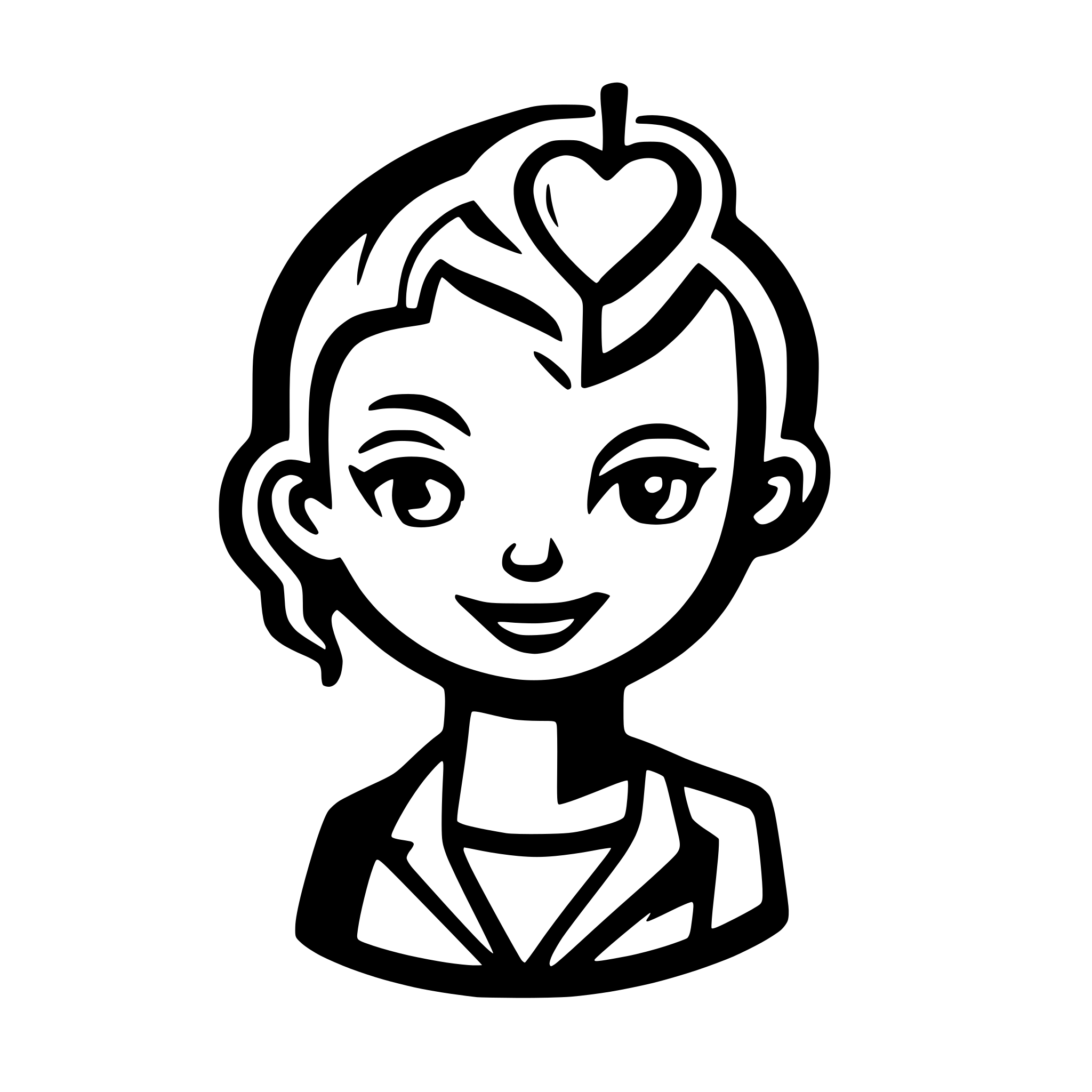 AI-generated SVG of a Create a logo with a junction with heart + cerebro for a pediatric clinic, with children’s look