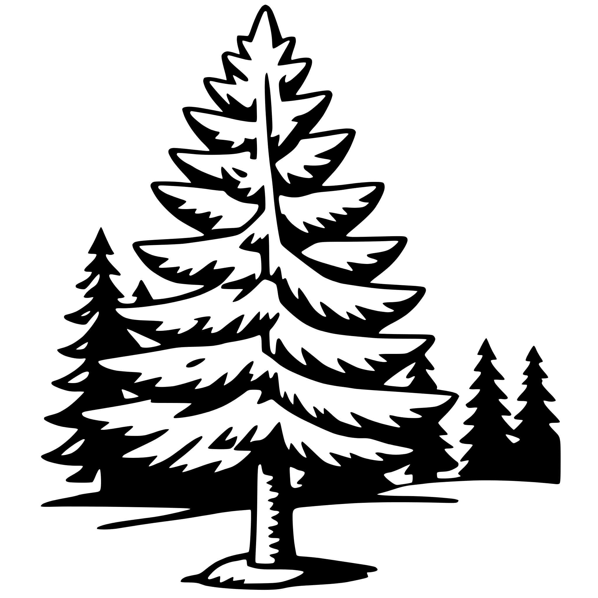 AI-generated SVG of a spruce tree