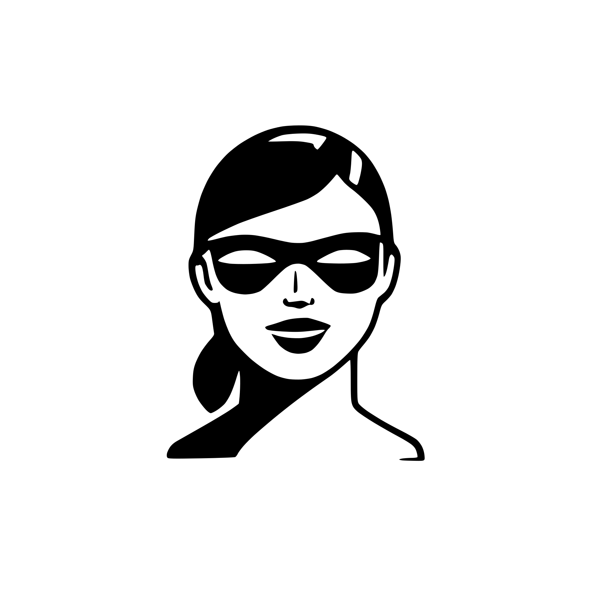 AI-generated SVG of a create a very simple blindfold icon