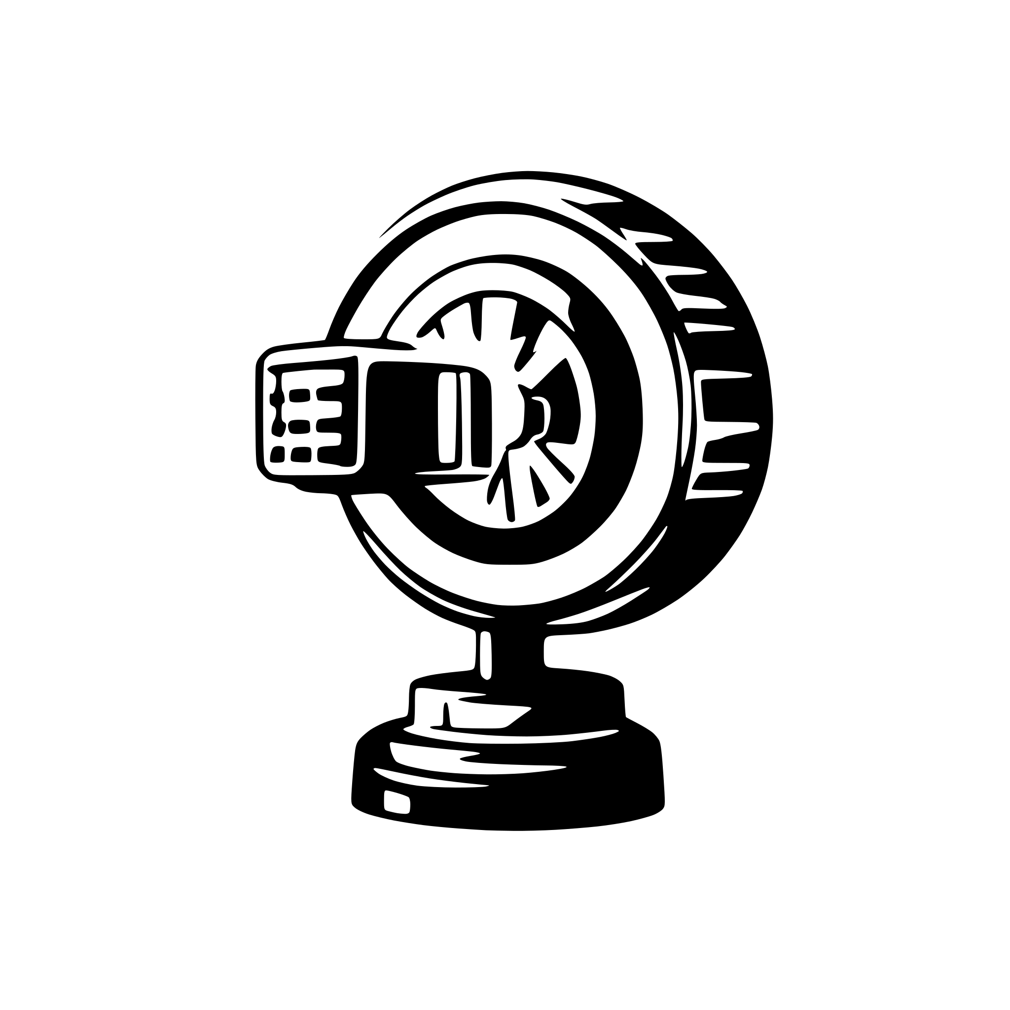 AI-generated SVG of a logo for a business doing light, sound and video