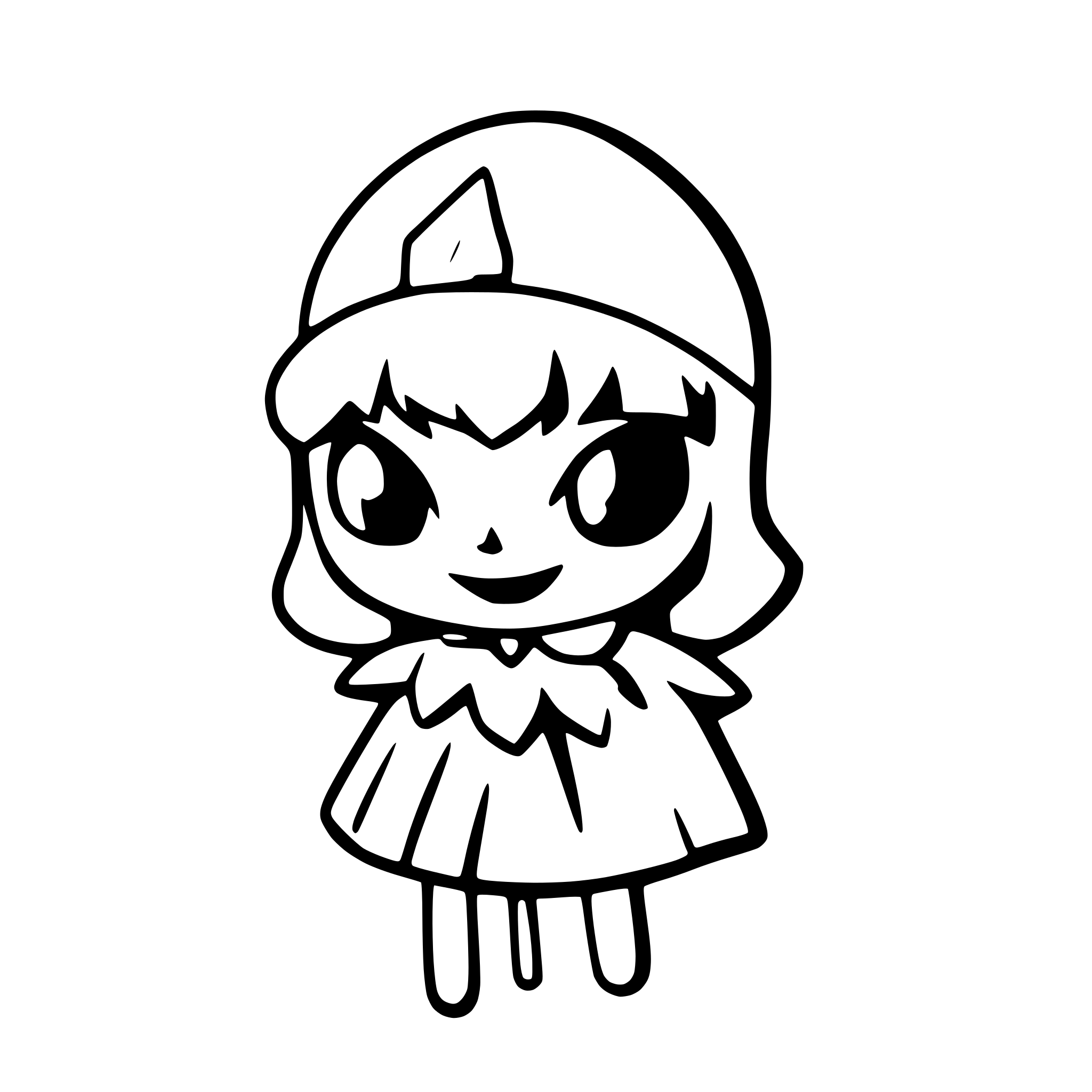 AI-generated SVG of a ghost with bow