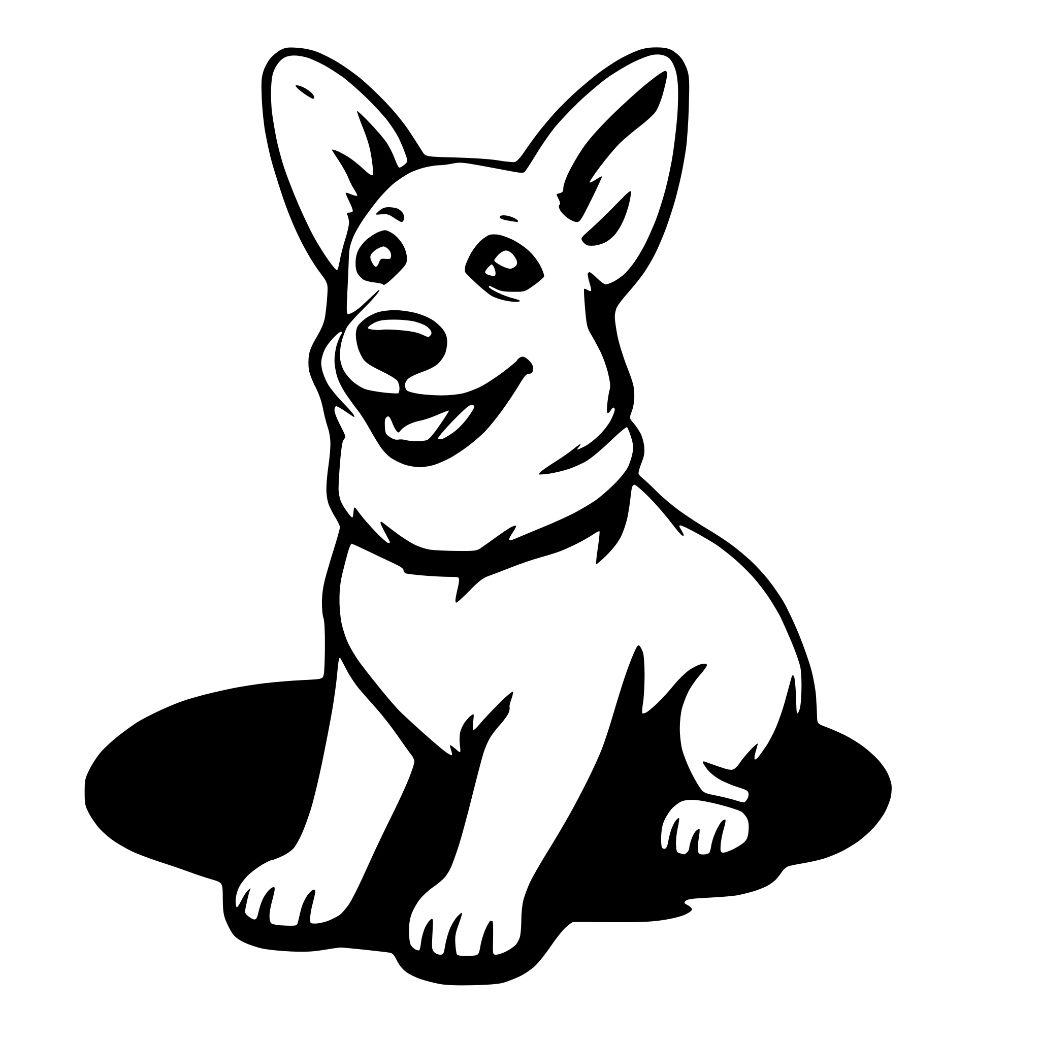 AI-generated SVG of 'corgi'
