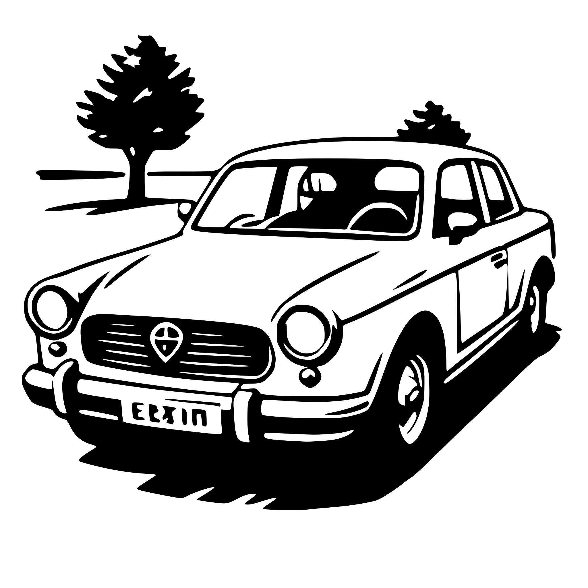 AI-generated SVG of a car
