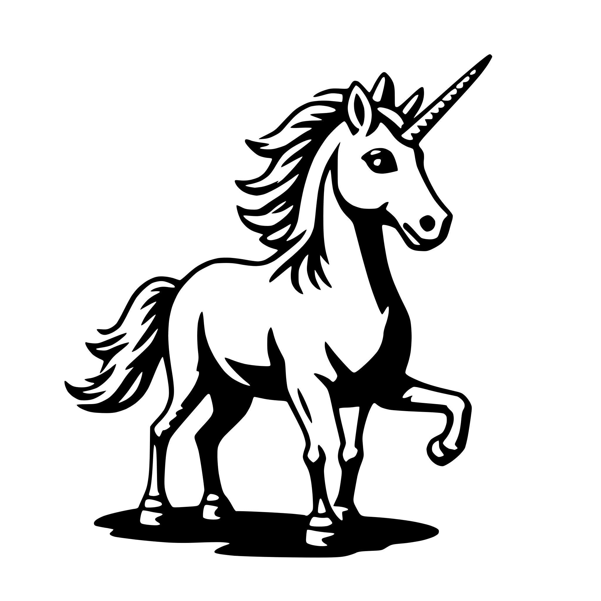 AI-generated SVG of a unicorn