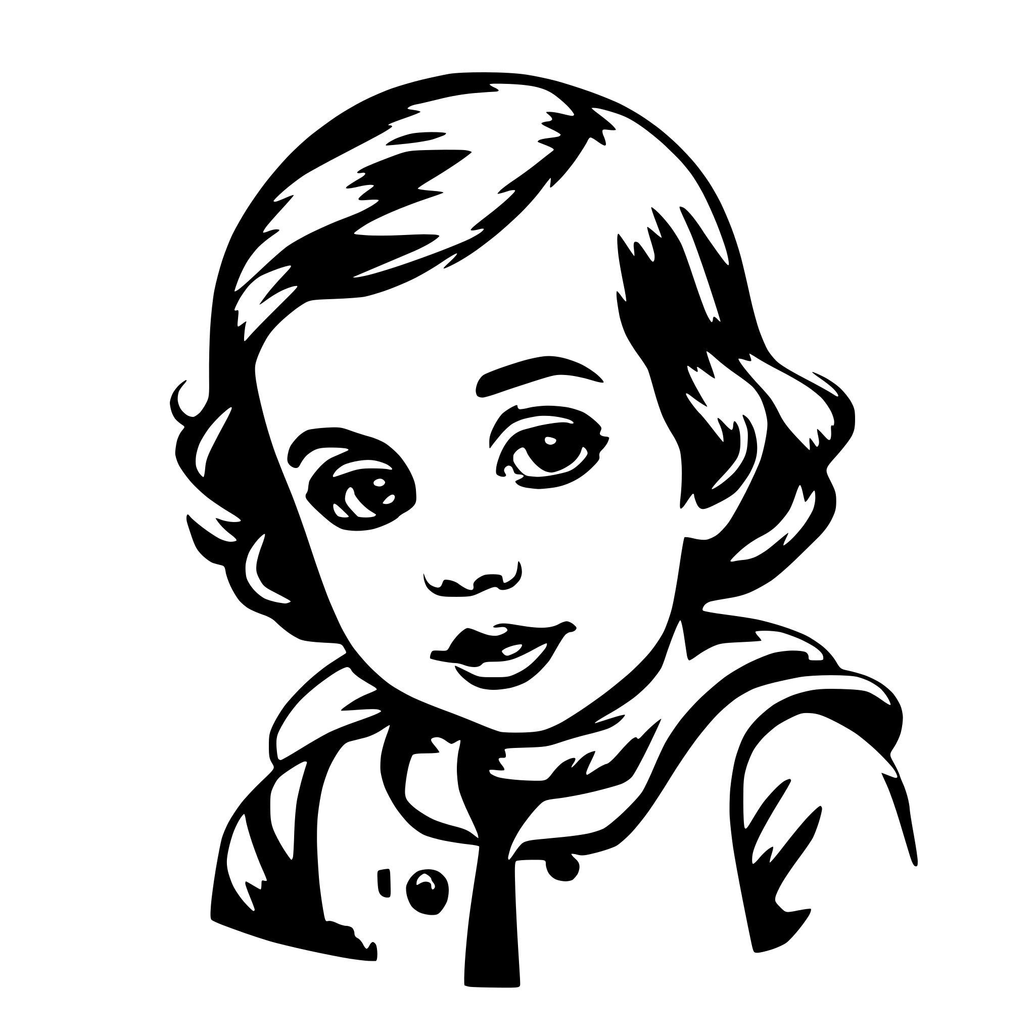 AI-generated SVG of 'baby girl'