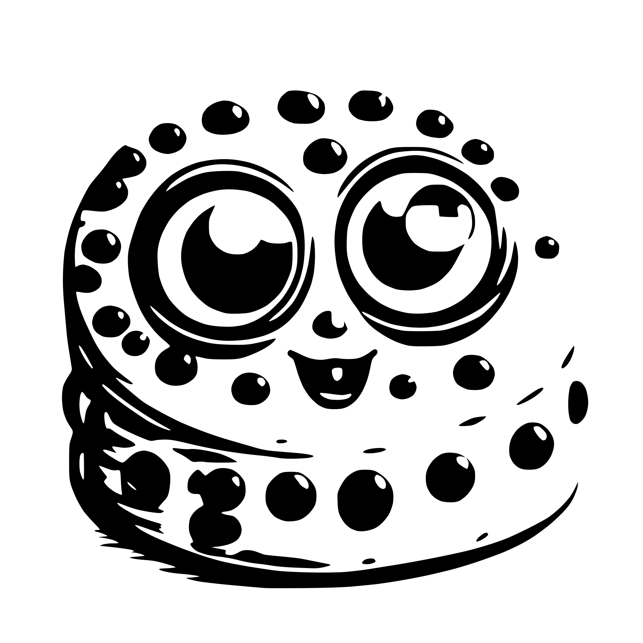 AI-generated SVG of a Generate a sweet biscuit with chocolate chips and big eyes that has already been bitten into on the side