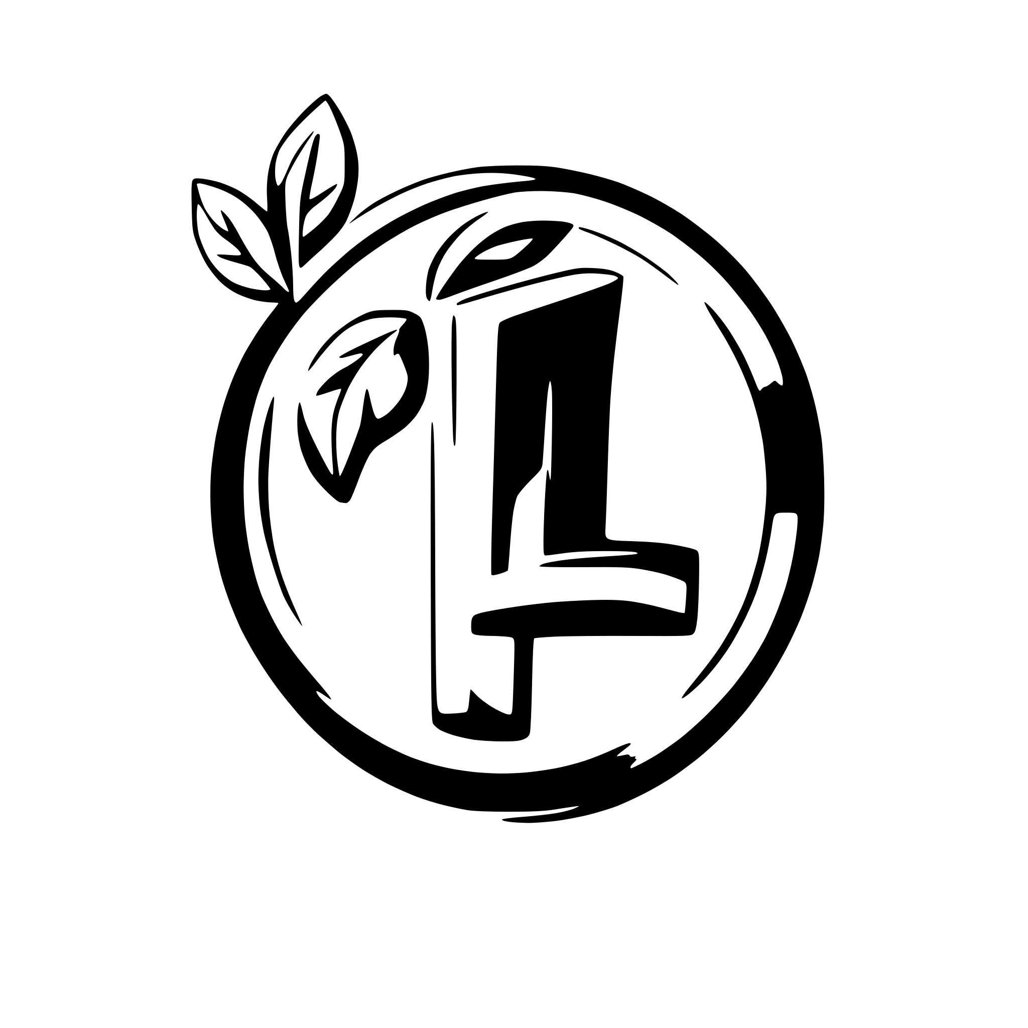 AI-generated SVG of a Letter p with leaves, web app logo