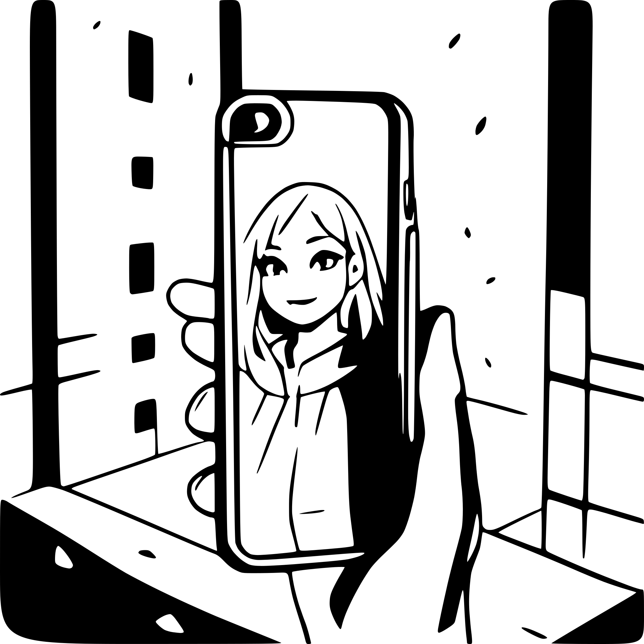 AI-generated SVG of a i want only mobile frame with no border, android phone does not have any key and any border.