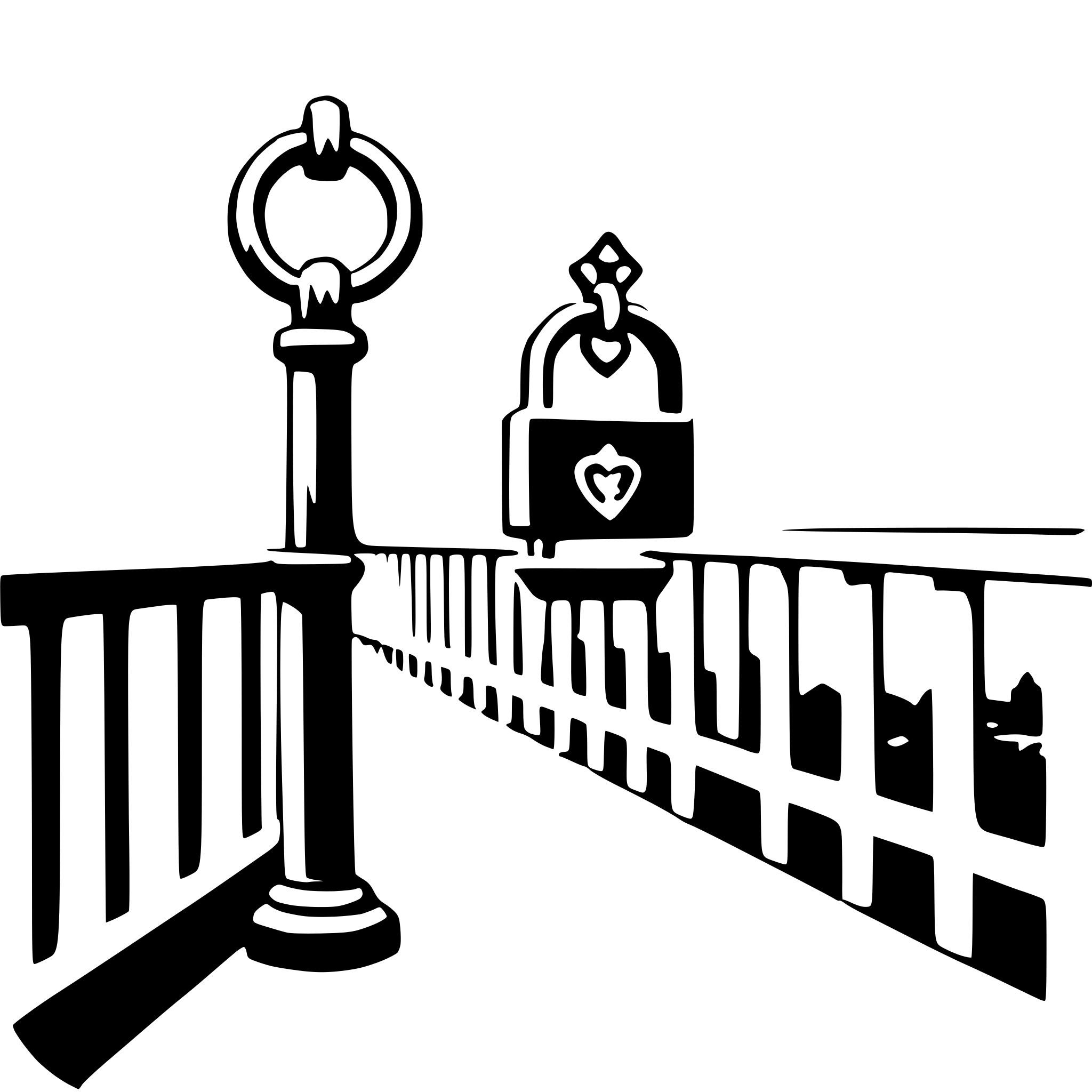 AI-generated SVG of a love lock on bridge