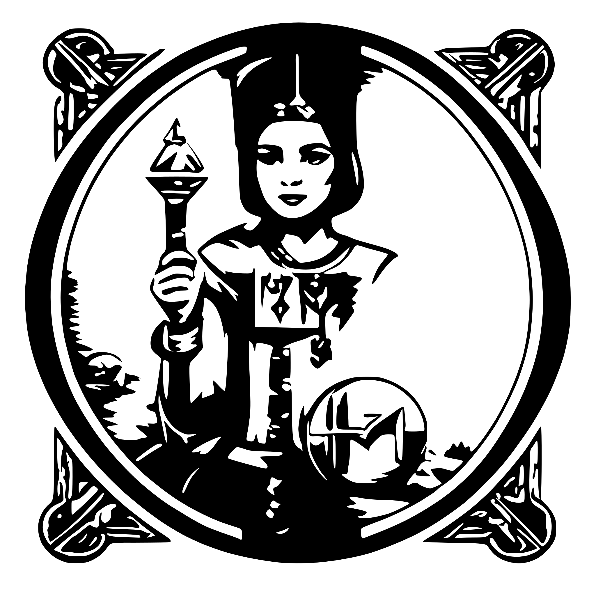 AI-generated SVG of 'tarot'