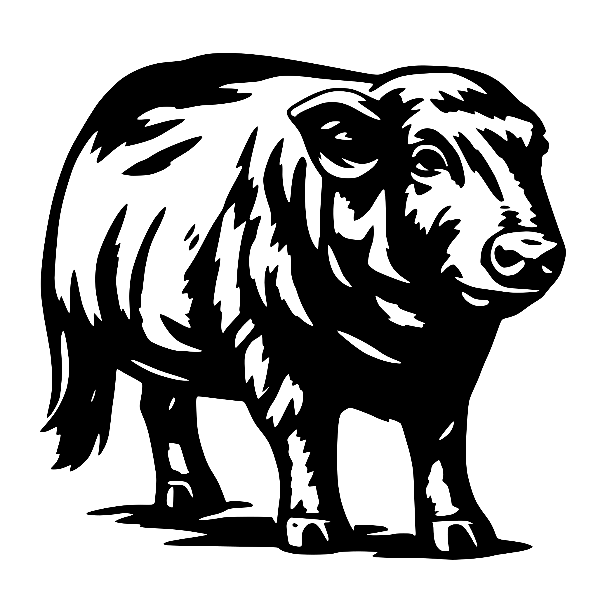 AI-generated SVG of 'Sanglier bucheron'