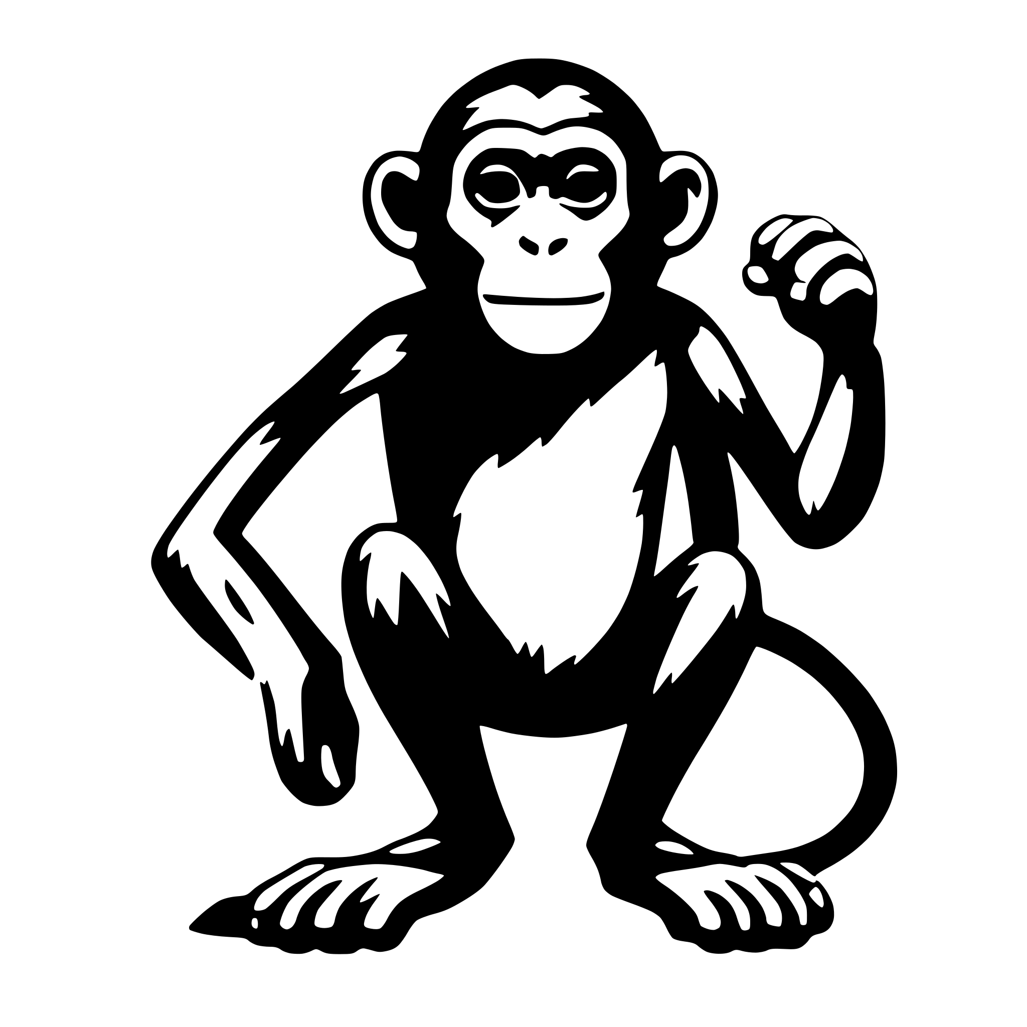 AI-generated SVG of a monkey