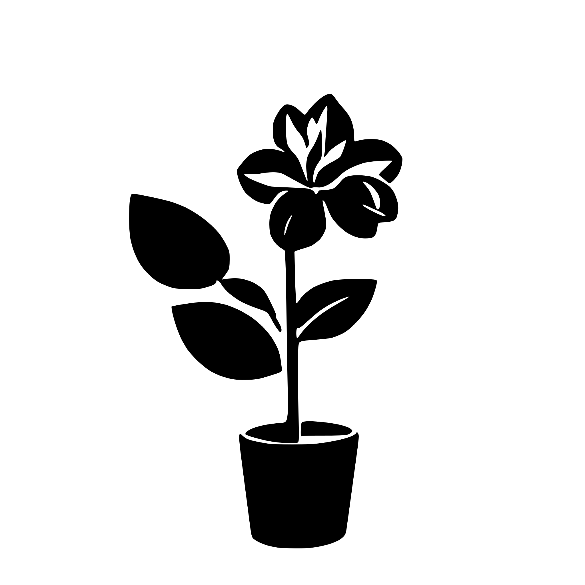 AI-generated SVG of 'simple orchid flower silhouette'
