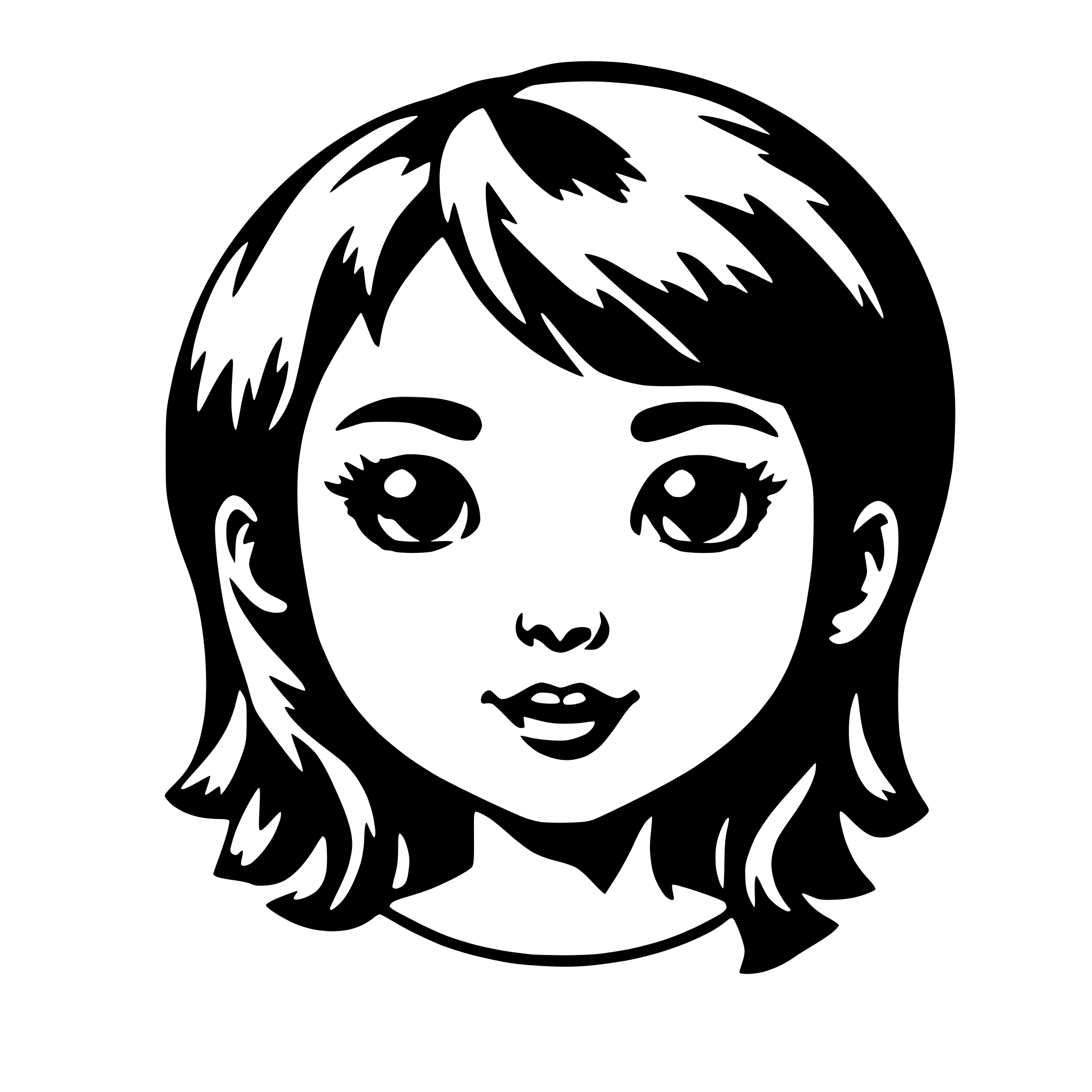AI-generated SVG of 'kawaii face'