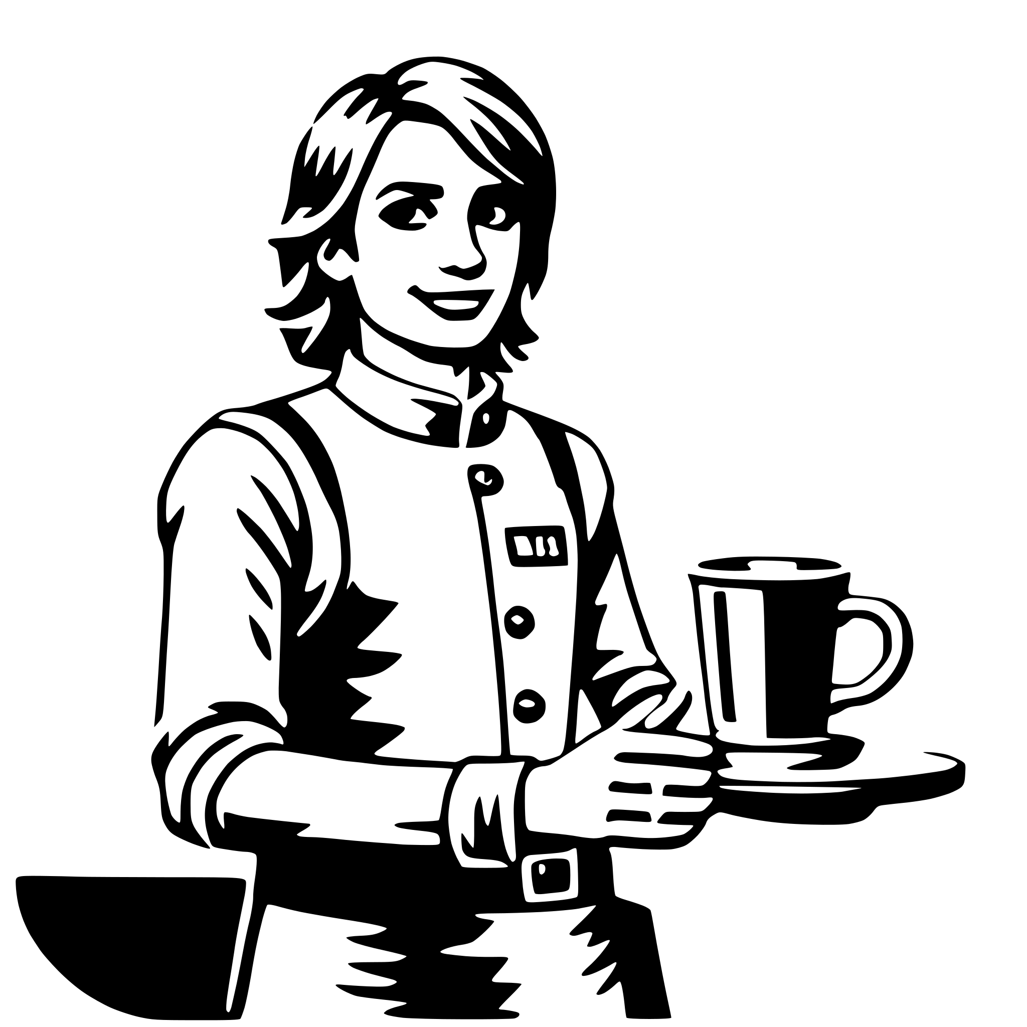 AI-generated SVG of 'barista'
