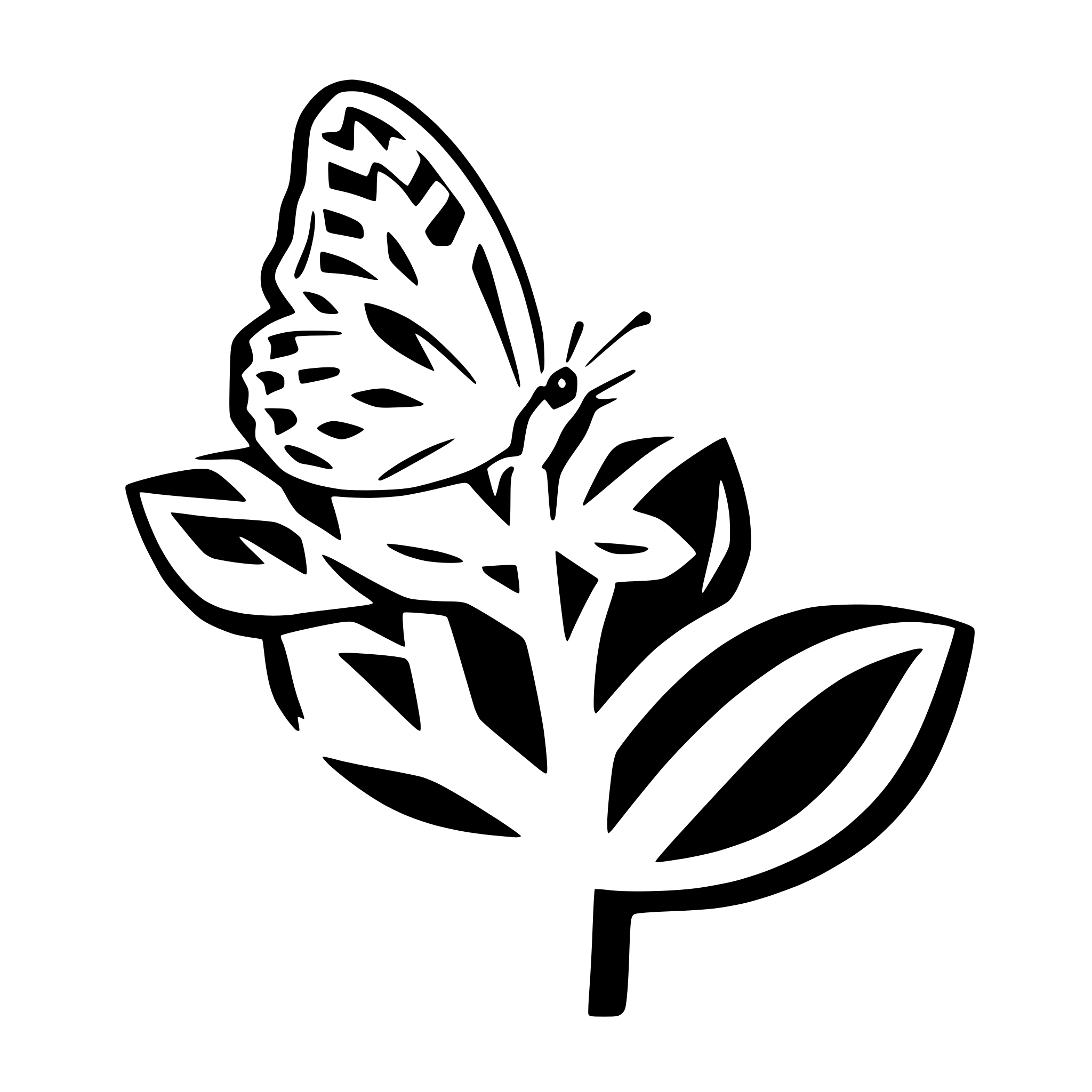 AI-generated SVG of a butterfly resting on a flower