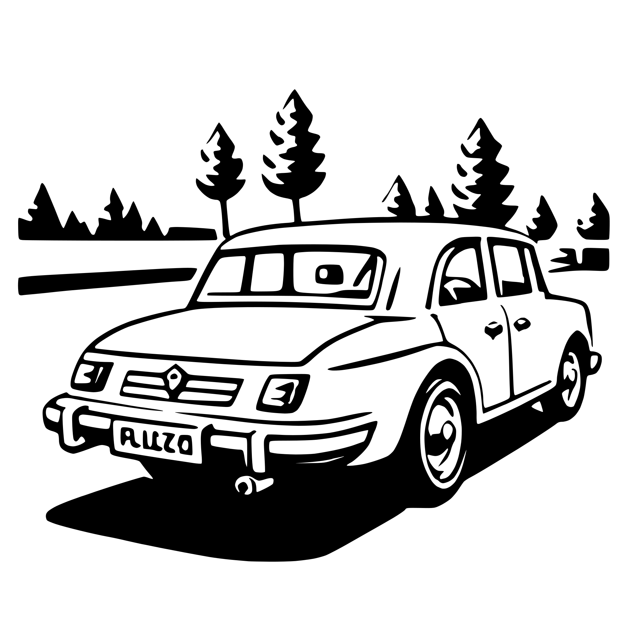AI-generated SVG of a landaulet