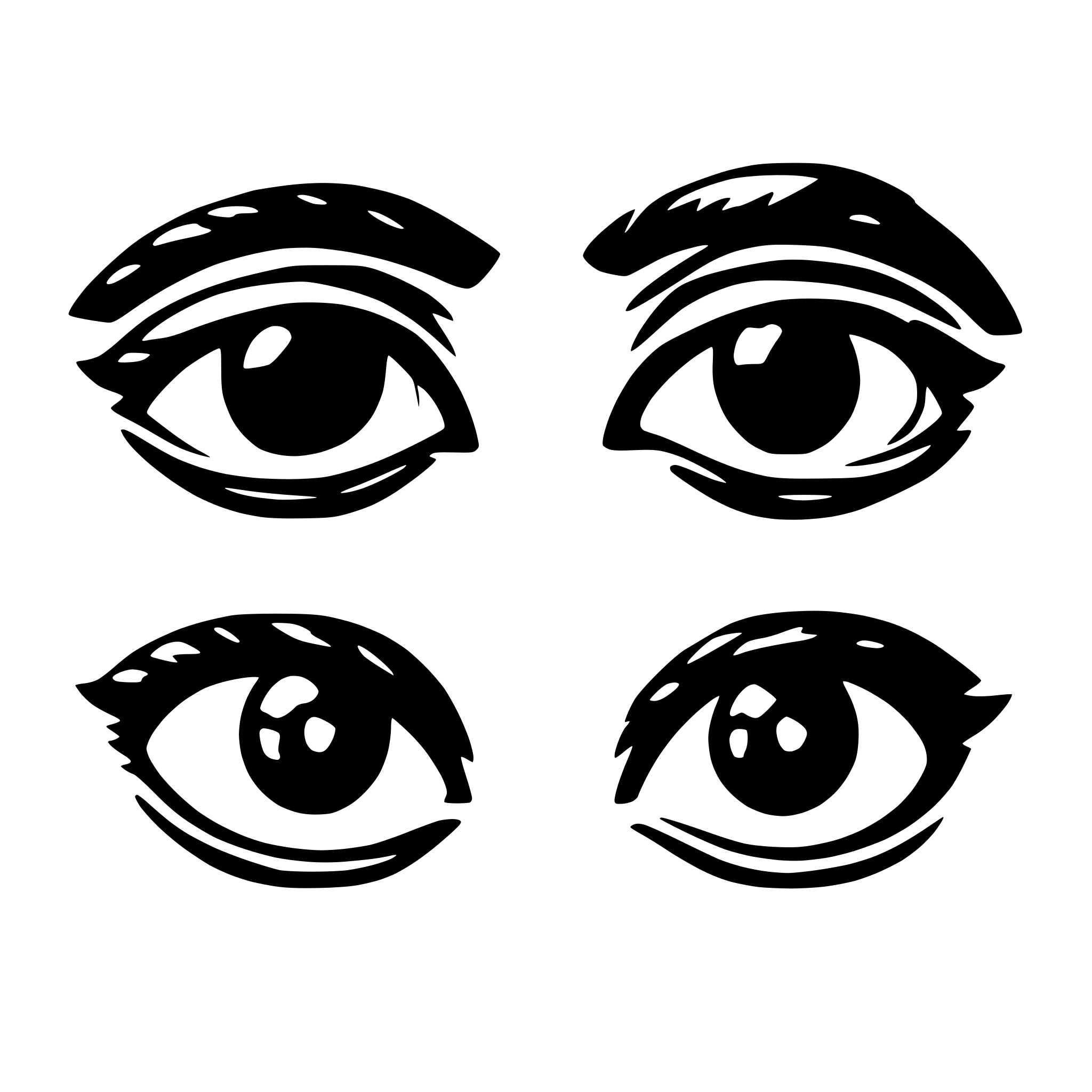 AI-generated SVG of 'angry eyes'