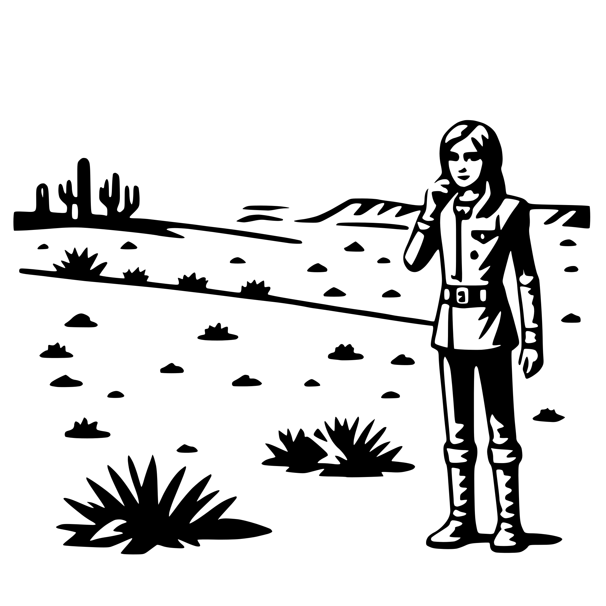 AI-generated SVG of a stargazing in desert