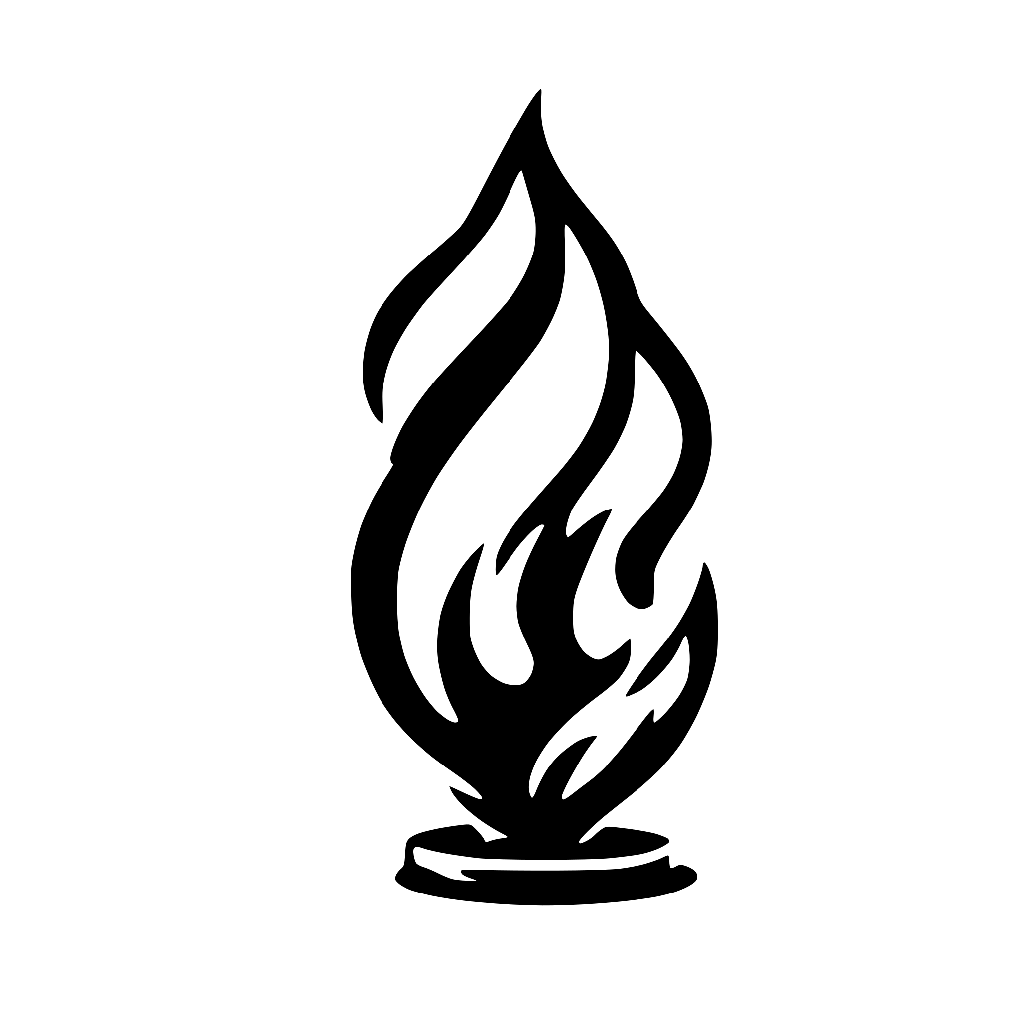 AI-generated SVG of a flame