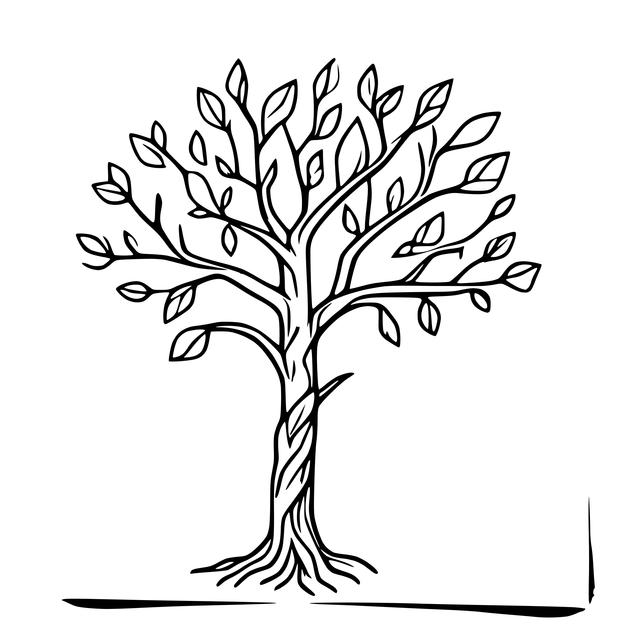 AI-generated SVG of 'tangle of roots and vines'