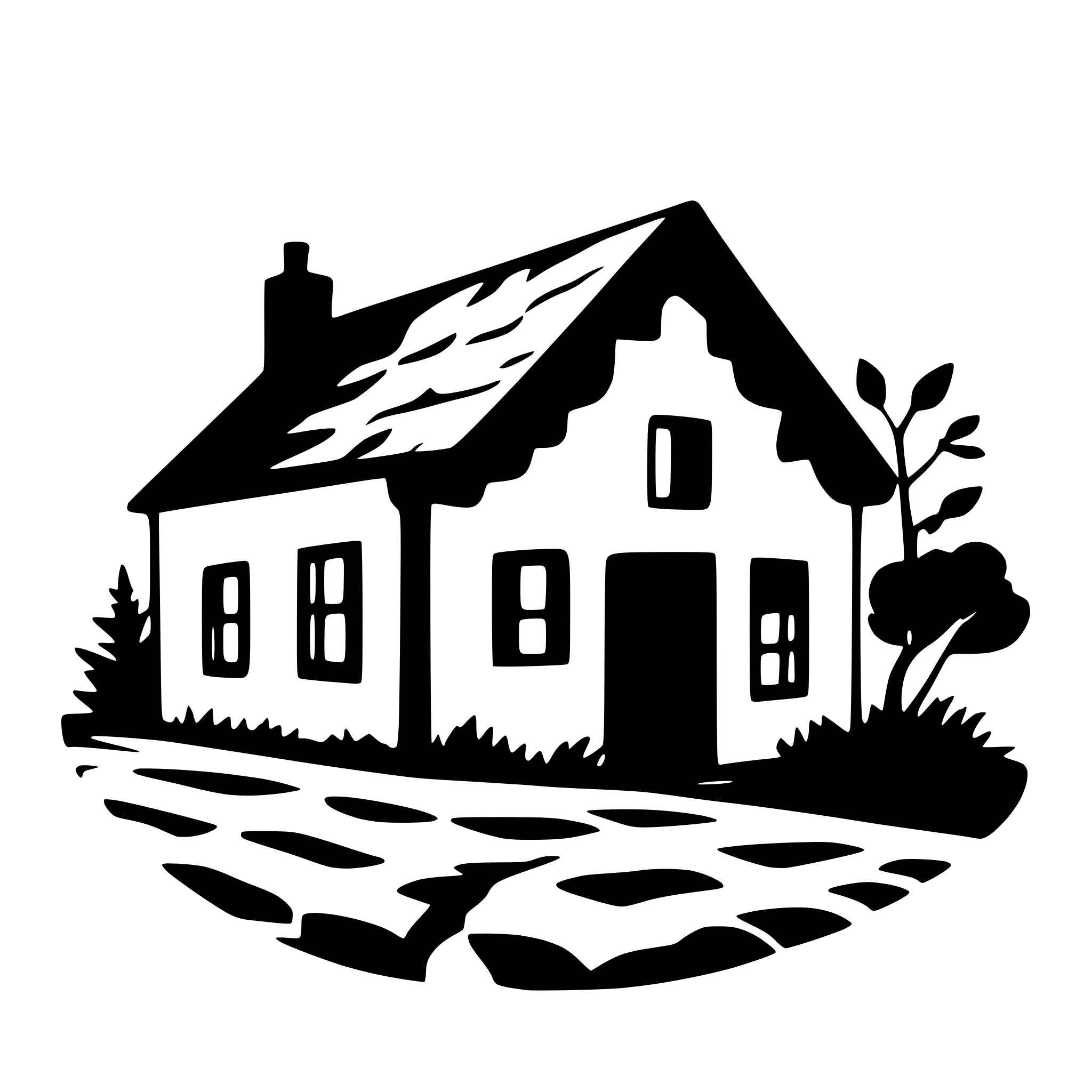 AI-generated SVG of a rustic country cottage