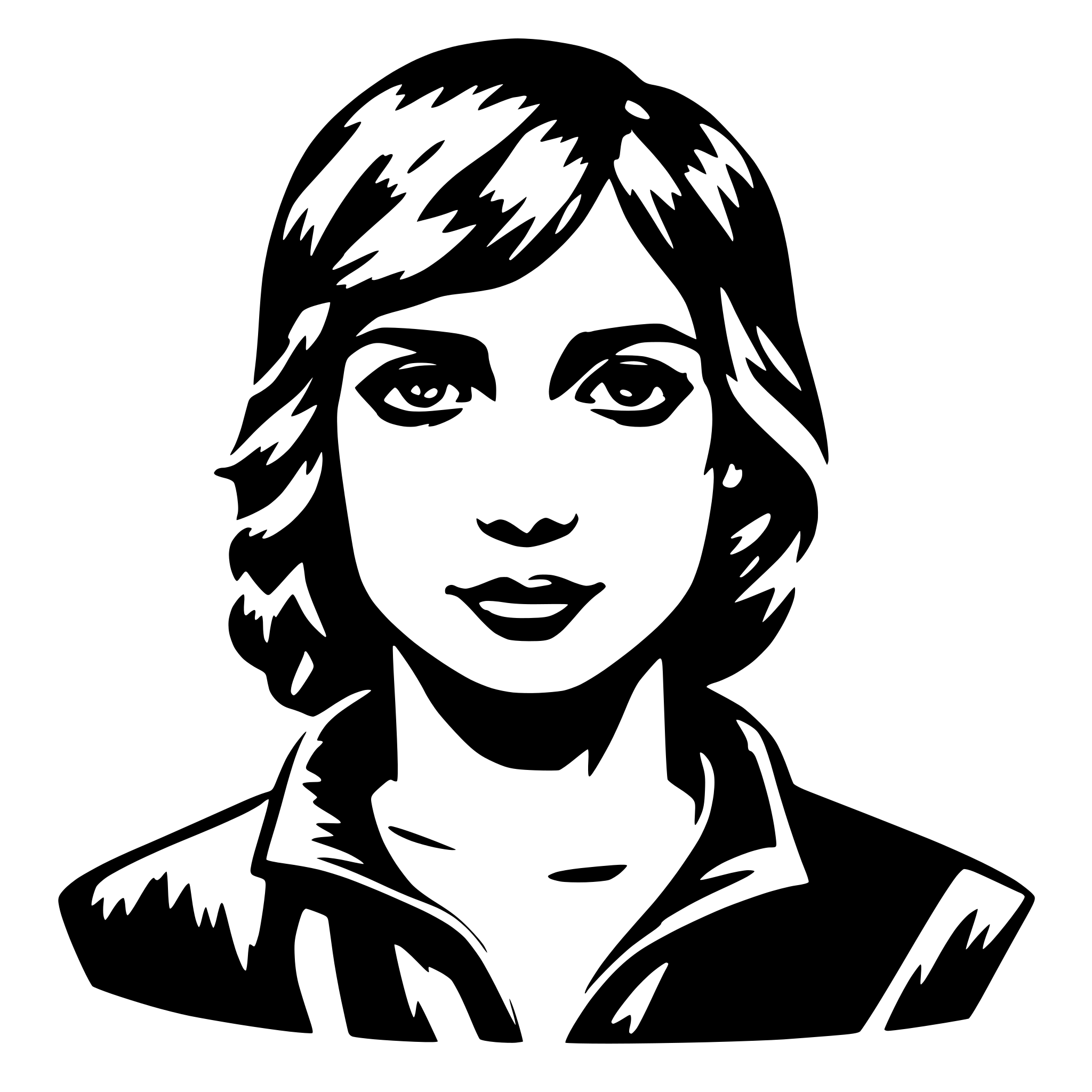 AI-generated SVG of a Person, upper half
