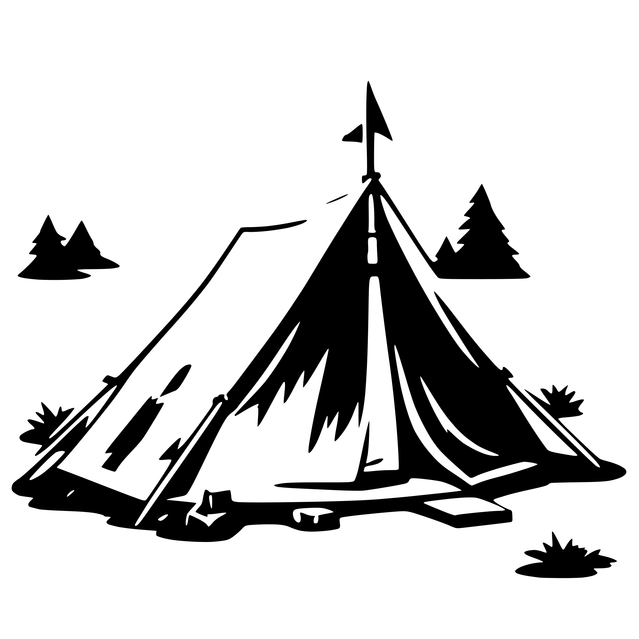 AI-generated SVG of '2d simple scout tent'