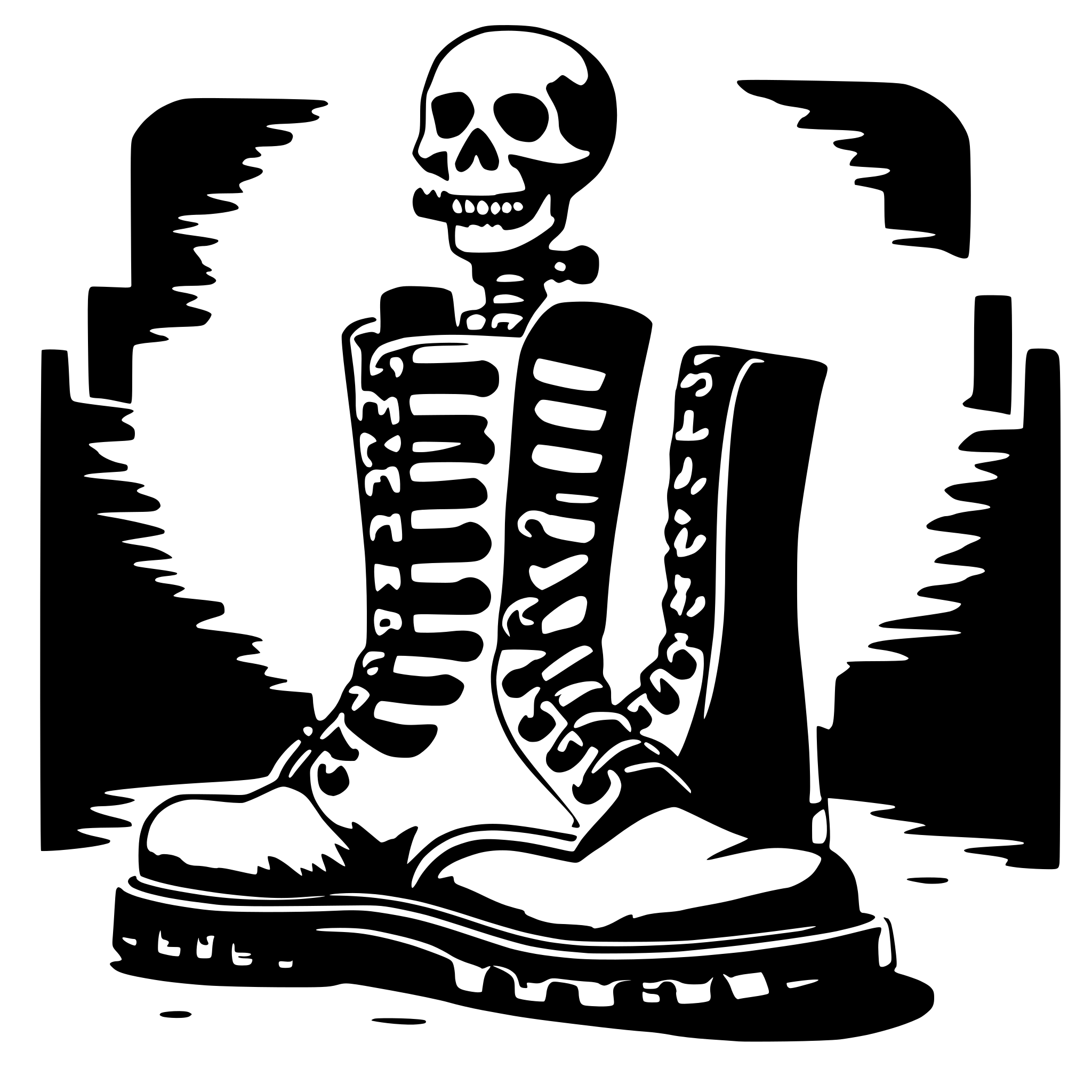 AI-generated SVG of a dr martens skeleton