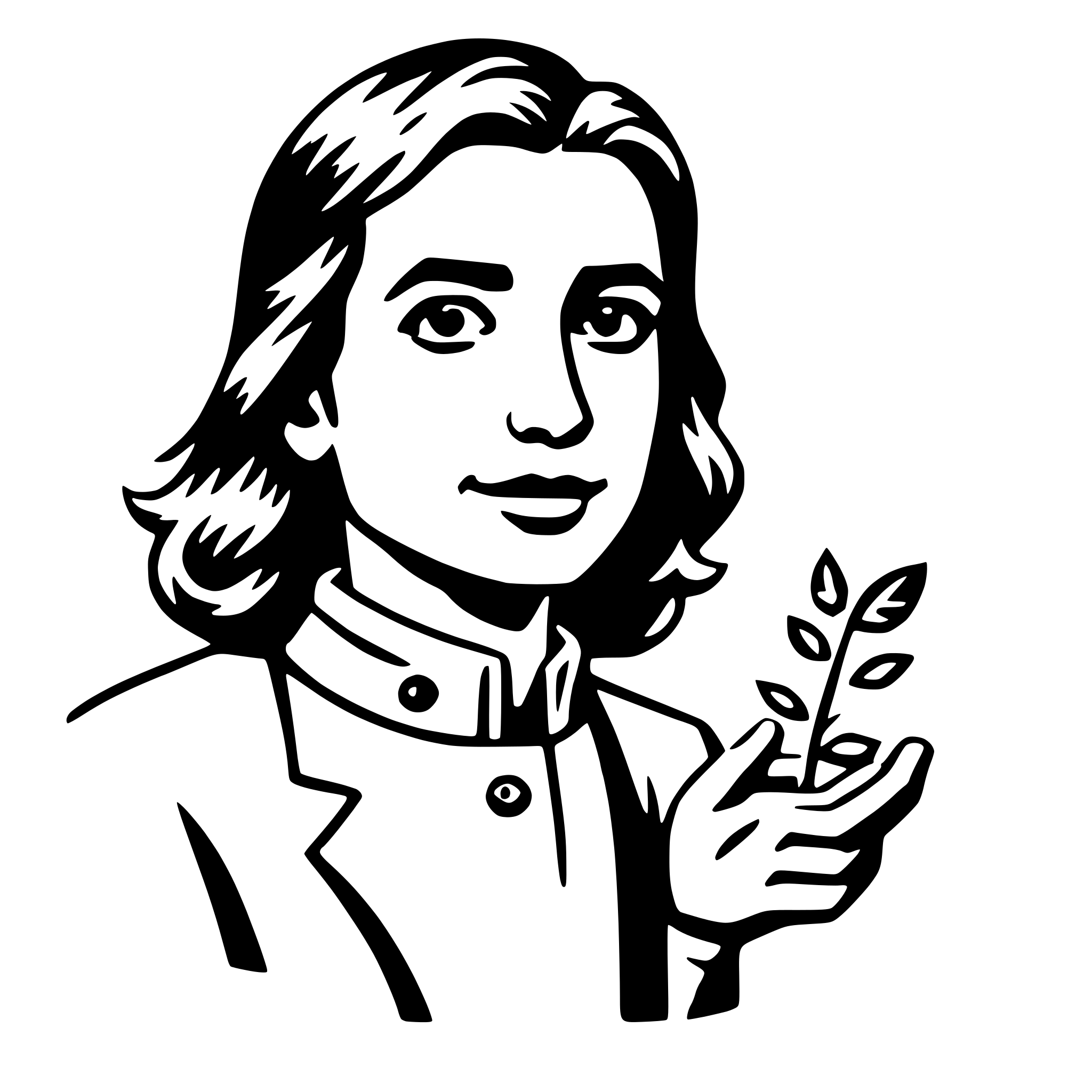 AI-generated SVG of a biologist
