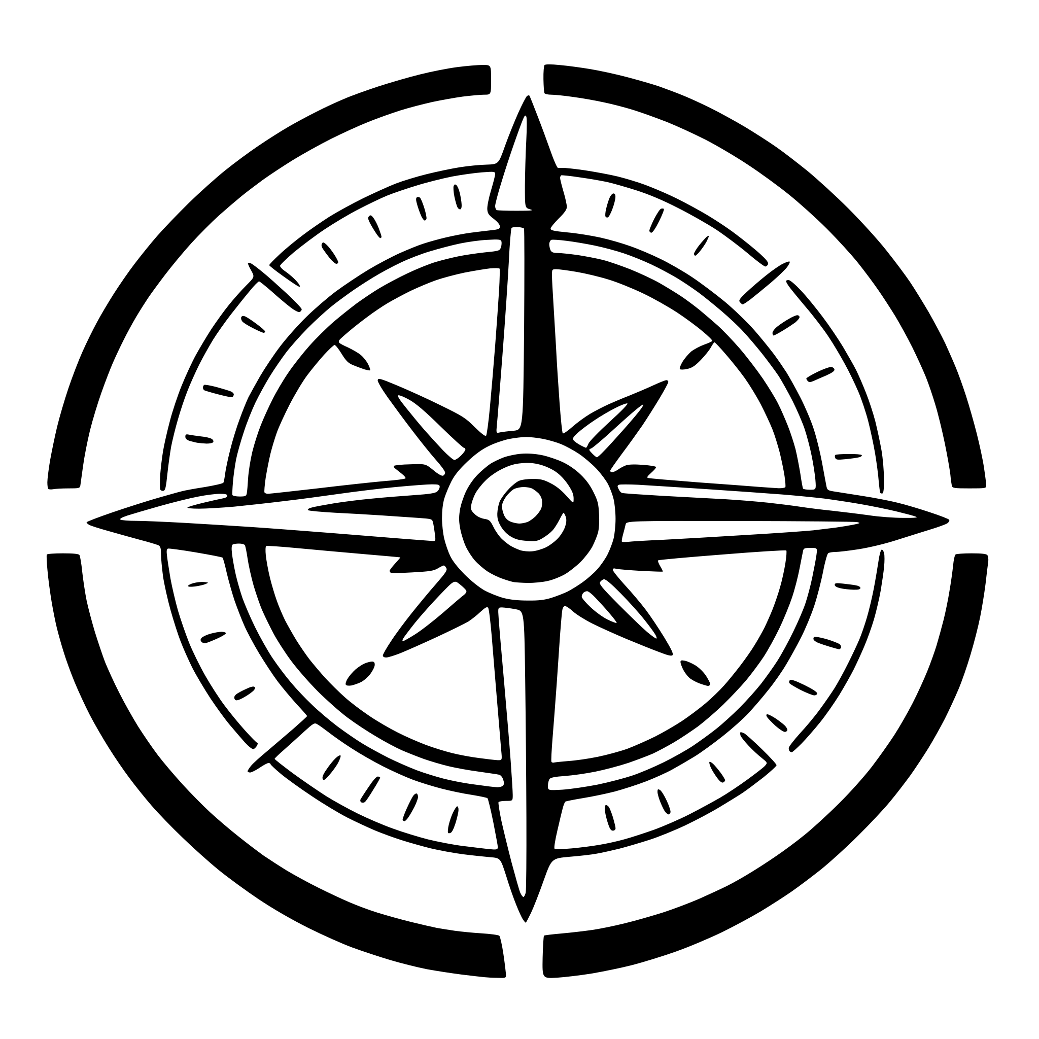 AI-generated SVG of a nautical compass