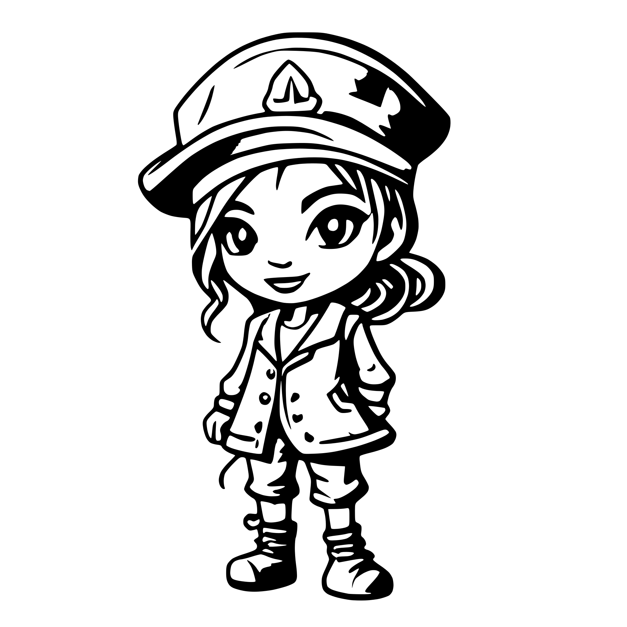 AI-generated SVG of a little pirate, suited for children coloring books AI-generated SVG of a little pirate, suited for children coloring books