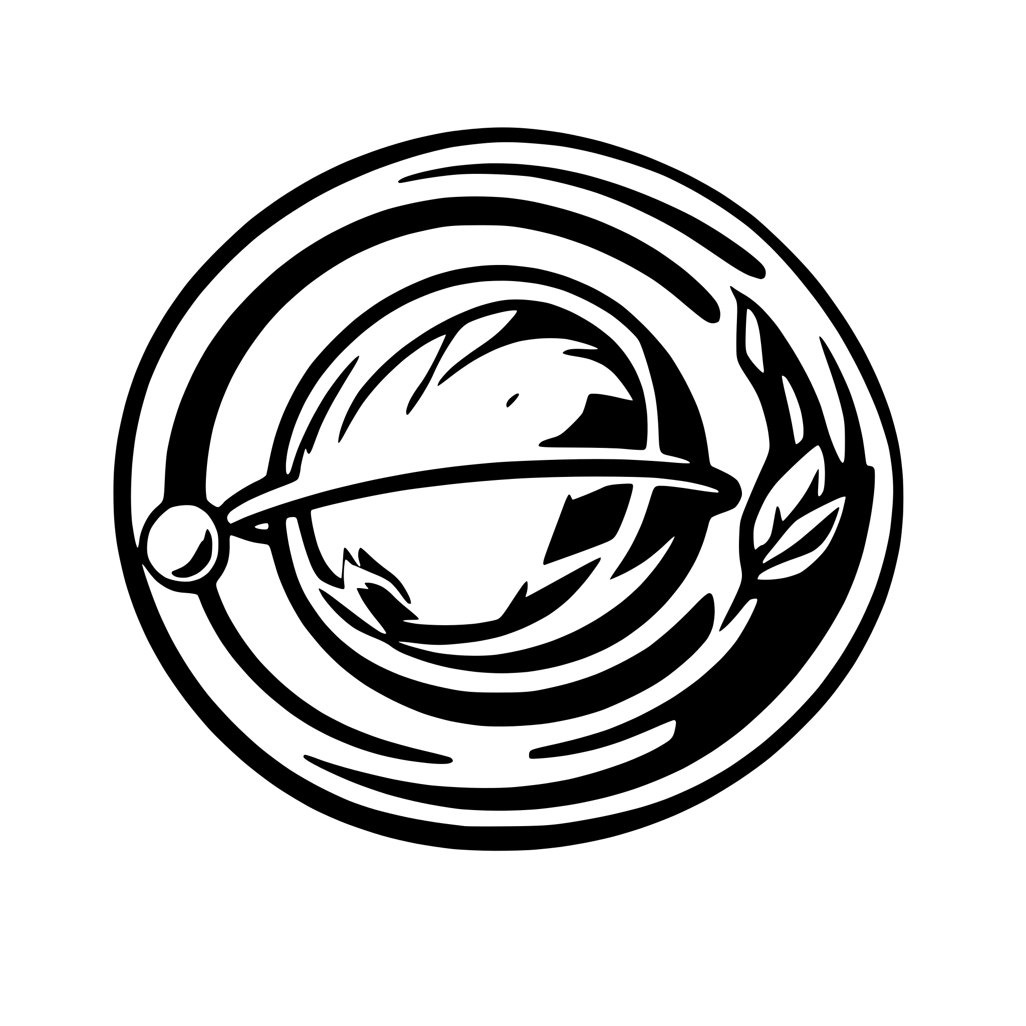 AI-generated SVG of 'planet with ITG arrows around'
