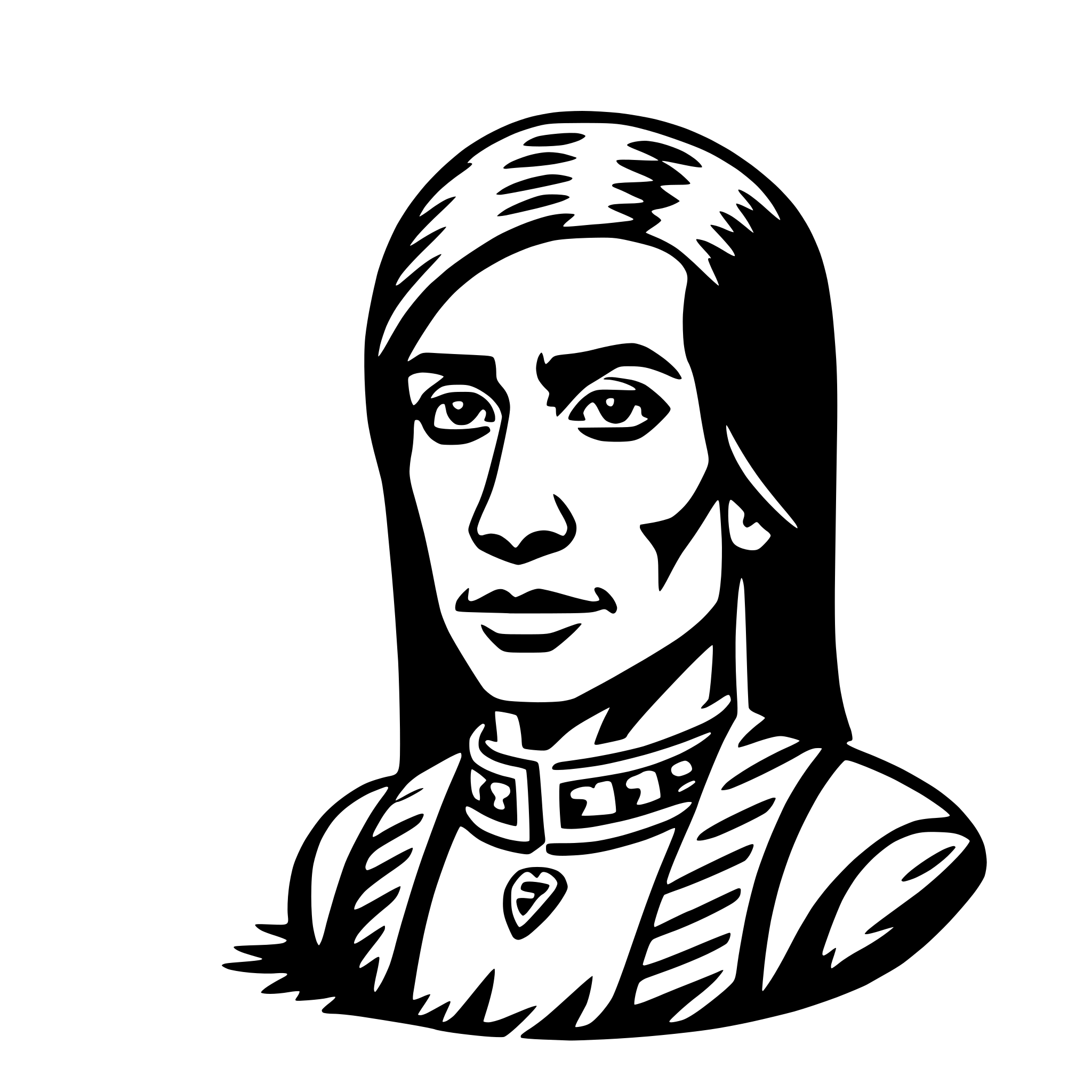 AI-generated SVG of a māui-tikitiki
