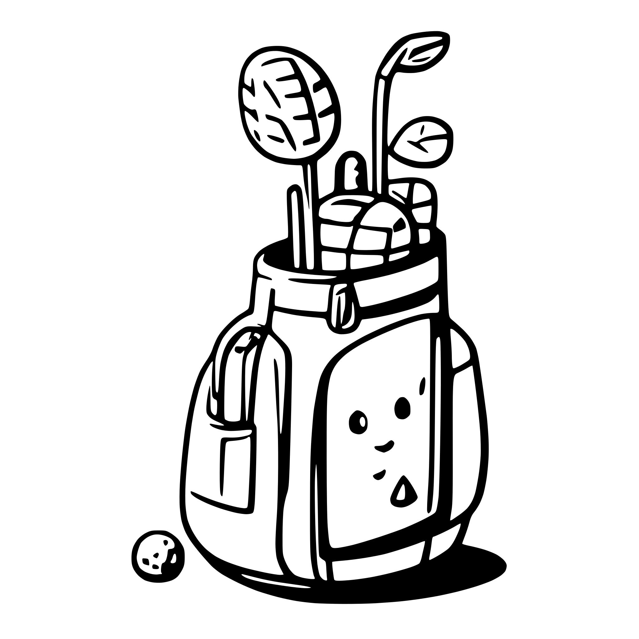 AI-generated SVG of a golf bag