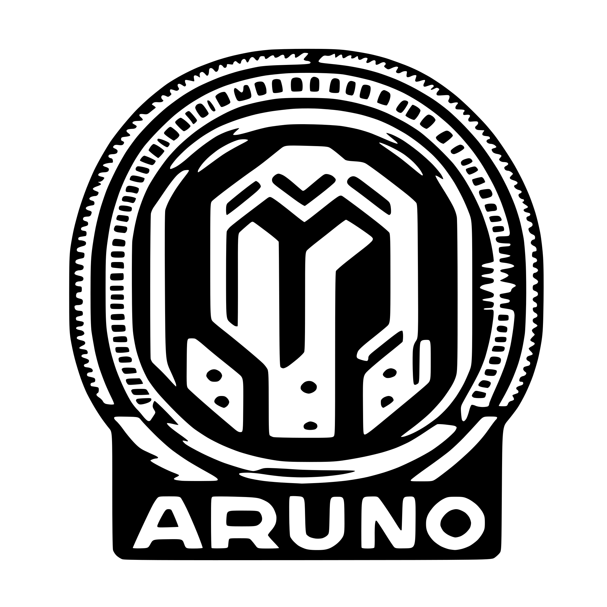 AI-generated SVG of 'arduino logo with rainbow elements'