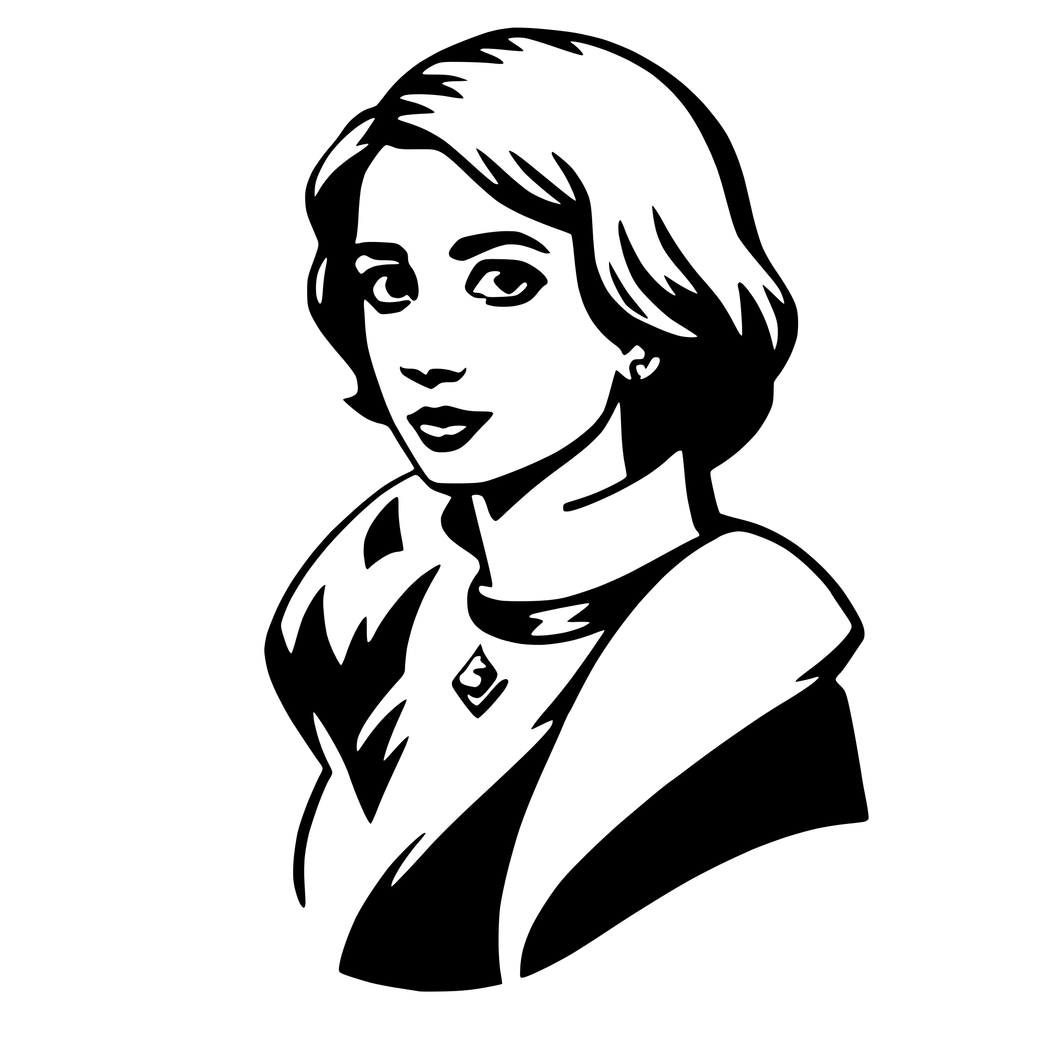 AI-generated SVG of a lady