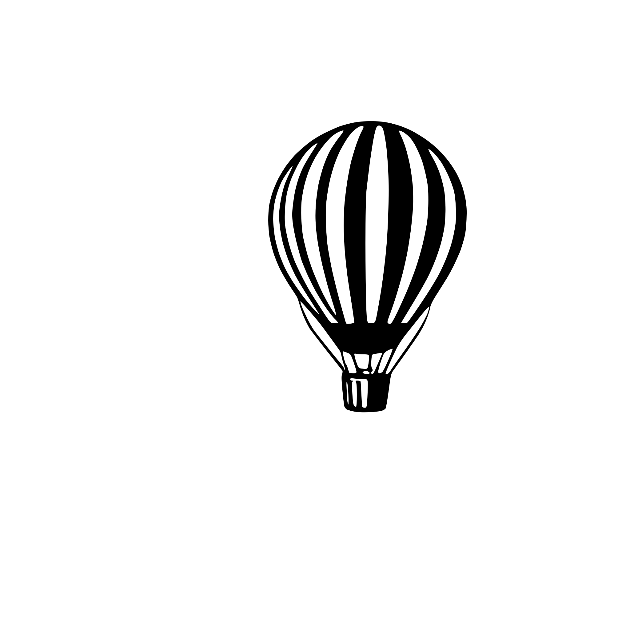 AI-generated SVG of a hot air balloon in sky