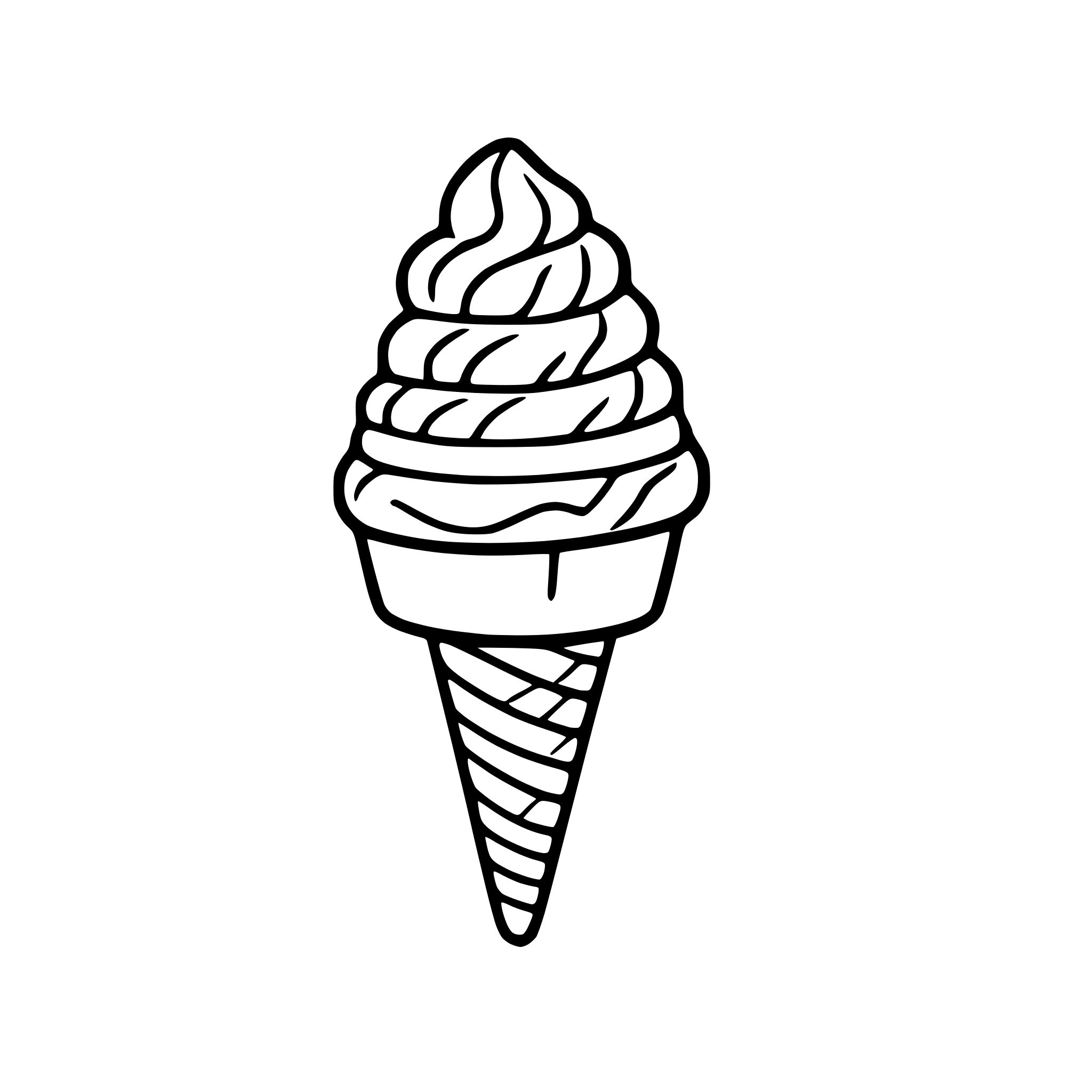 AI-generated SVG of 'a roller-skating ice cream cone'