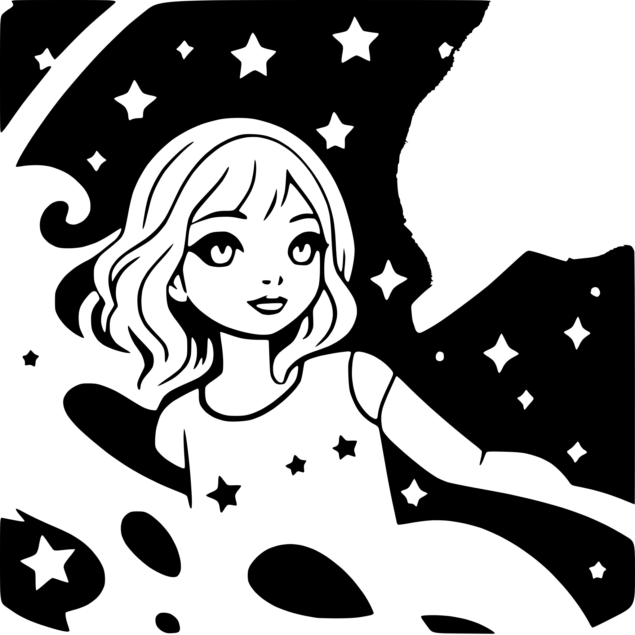 AI-generated SVG of 'galaxy with swirling stars'