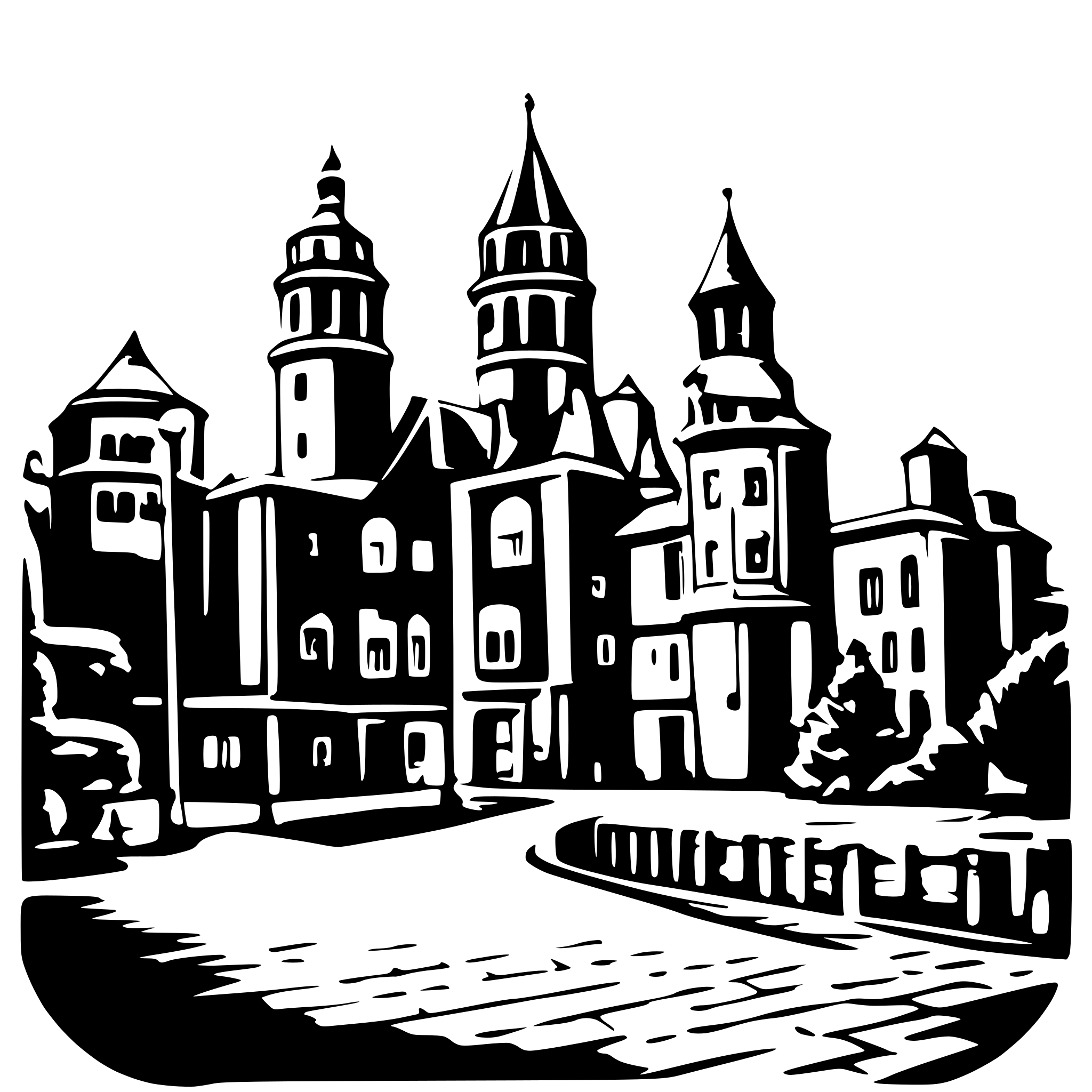 AI-generated SVG of a poznan city