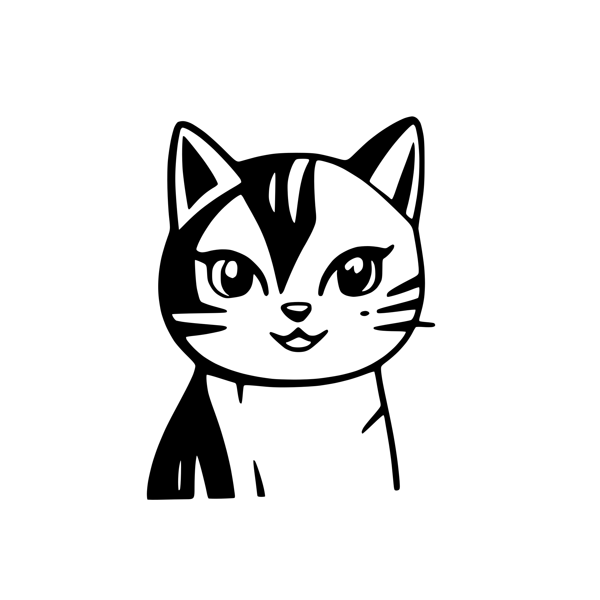 AI-generated SVG of a cute cat